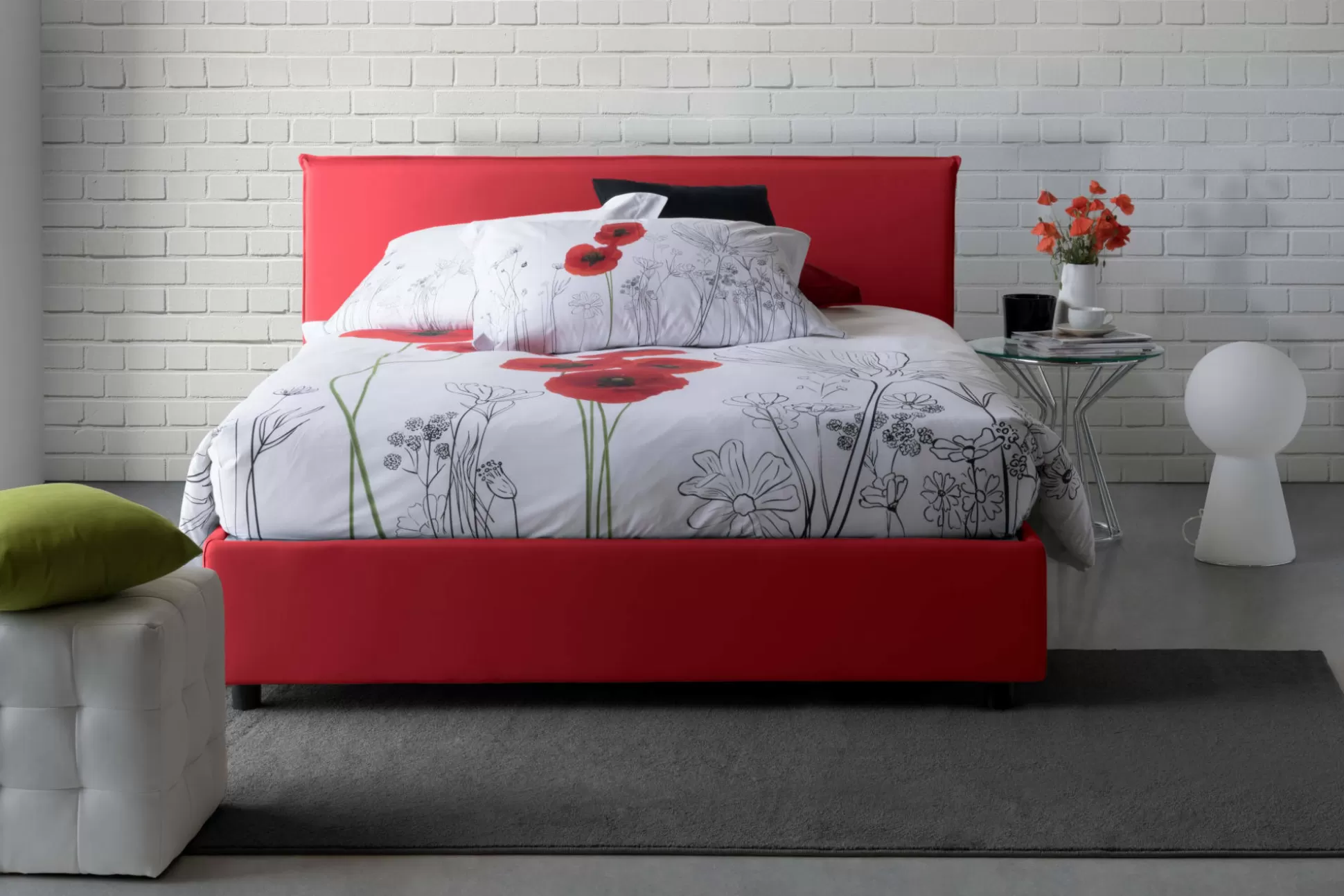 Dmora Letti Alla Francese<Letto alla francese Alion, con materasso Cm 140x190 incluso,