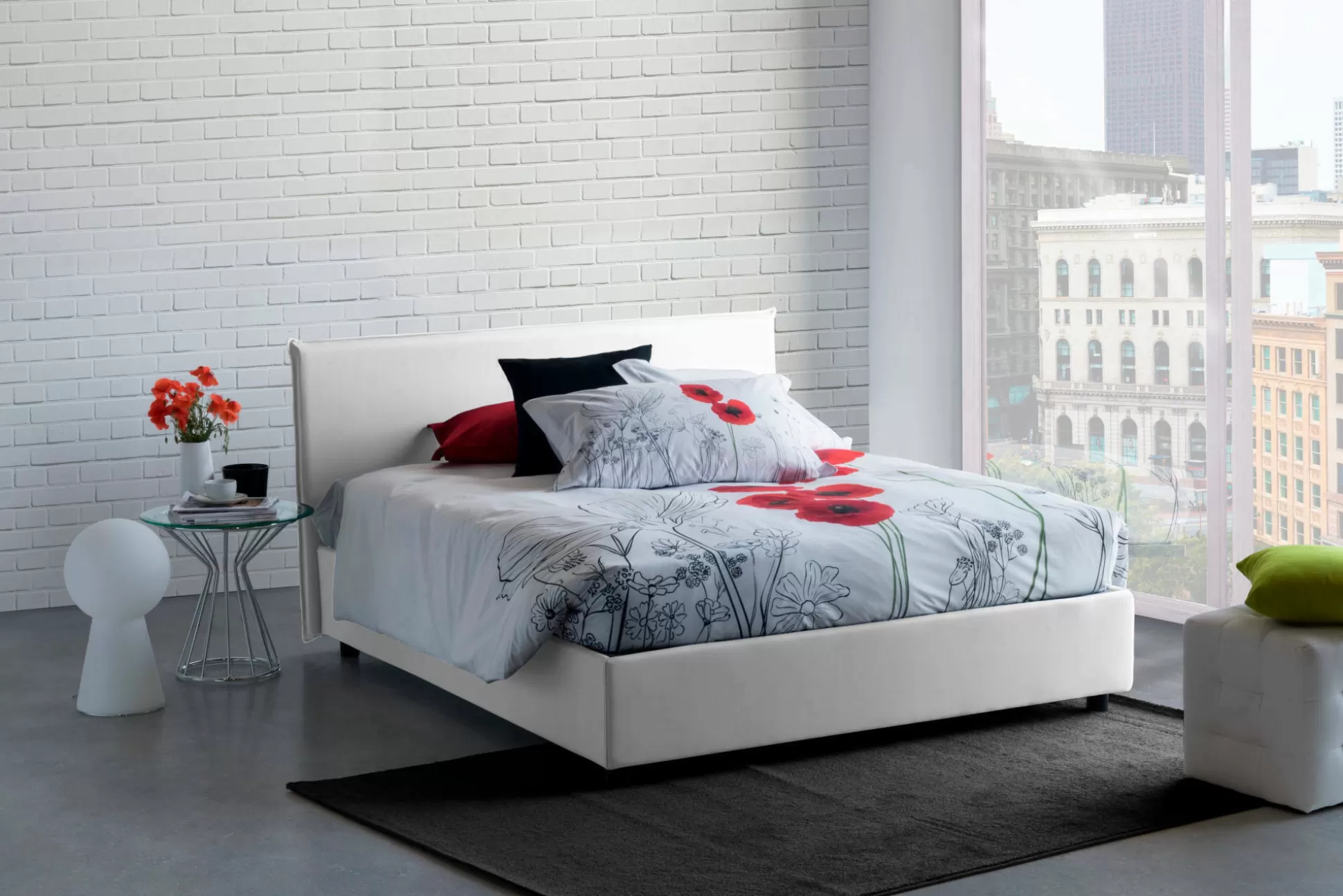 Dmora Letti Alla Francese<Letto alla francese Alvacus, adatto per materasso Cm 140x200,
