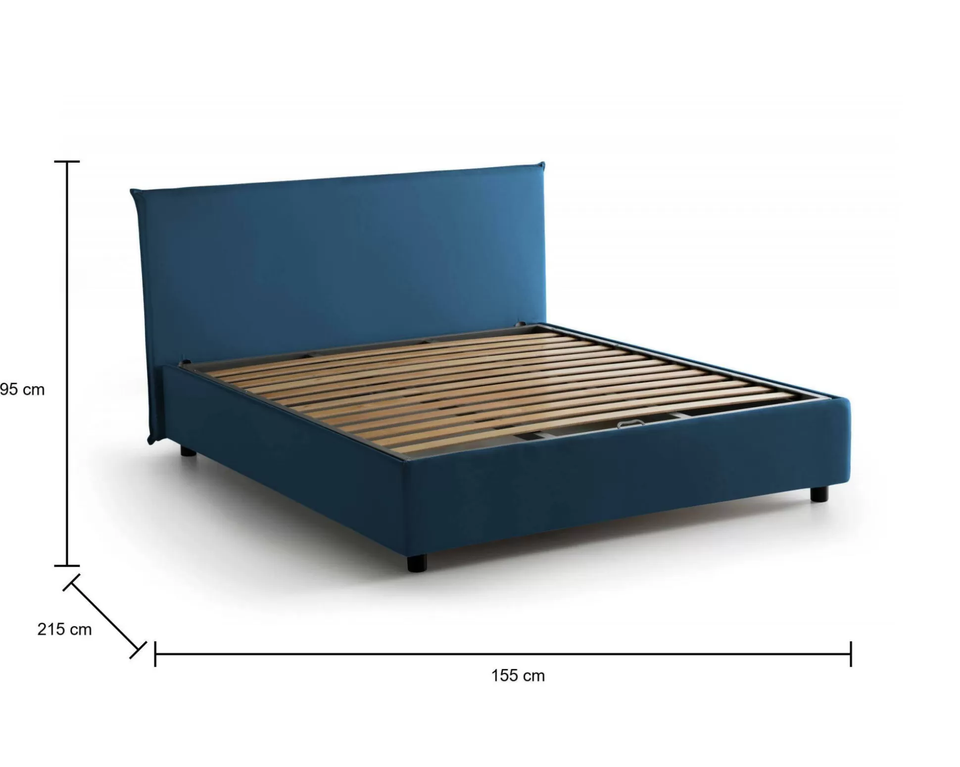Dmora Letti Alla Francese<Letto alla francese Alvacus, adatto per materasso Cm 140x200,