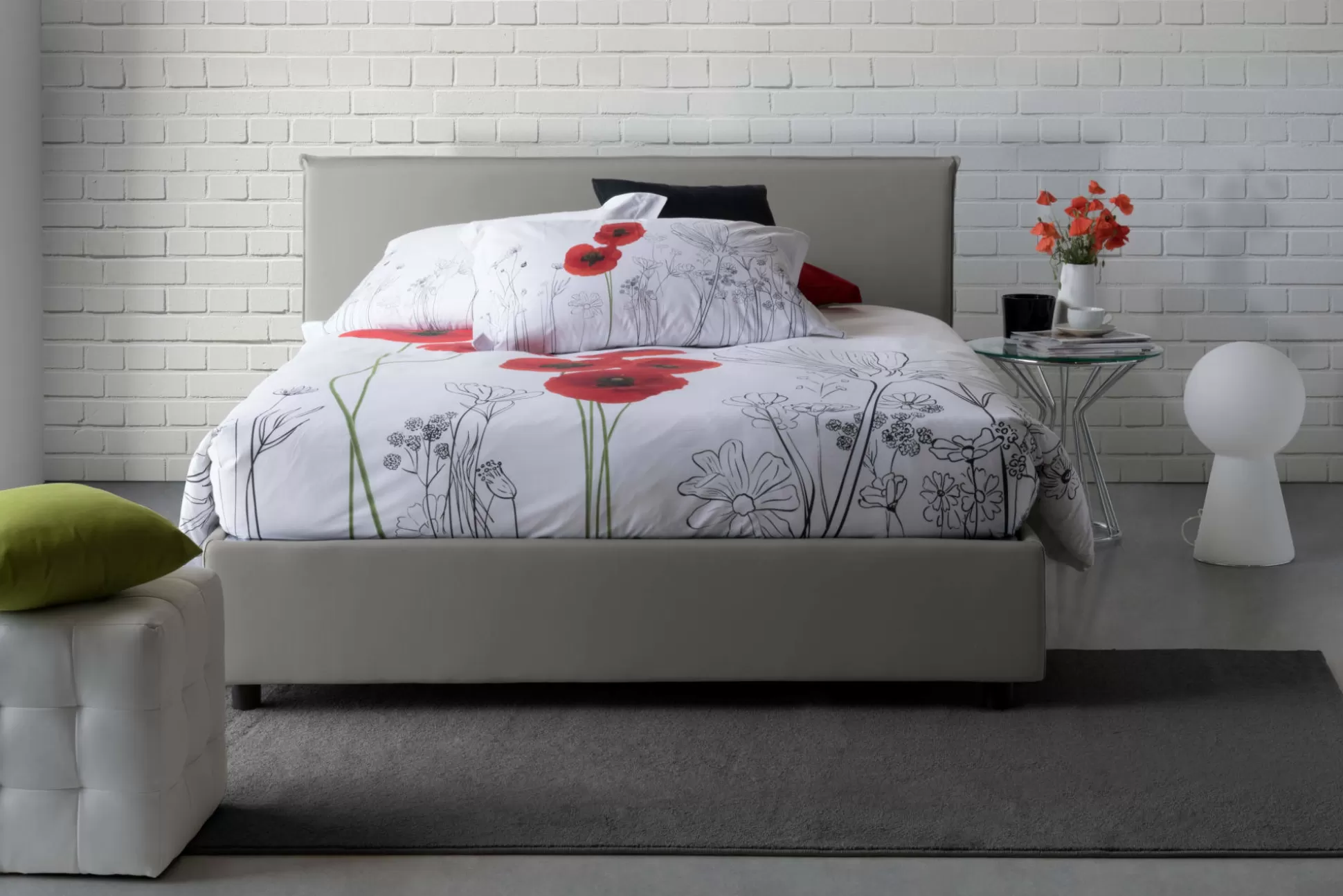 Dmora Letti Alla Francese<Letto alla francese Alvacus, adatto per materasso Cm 140x200,