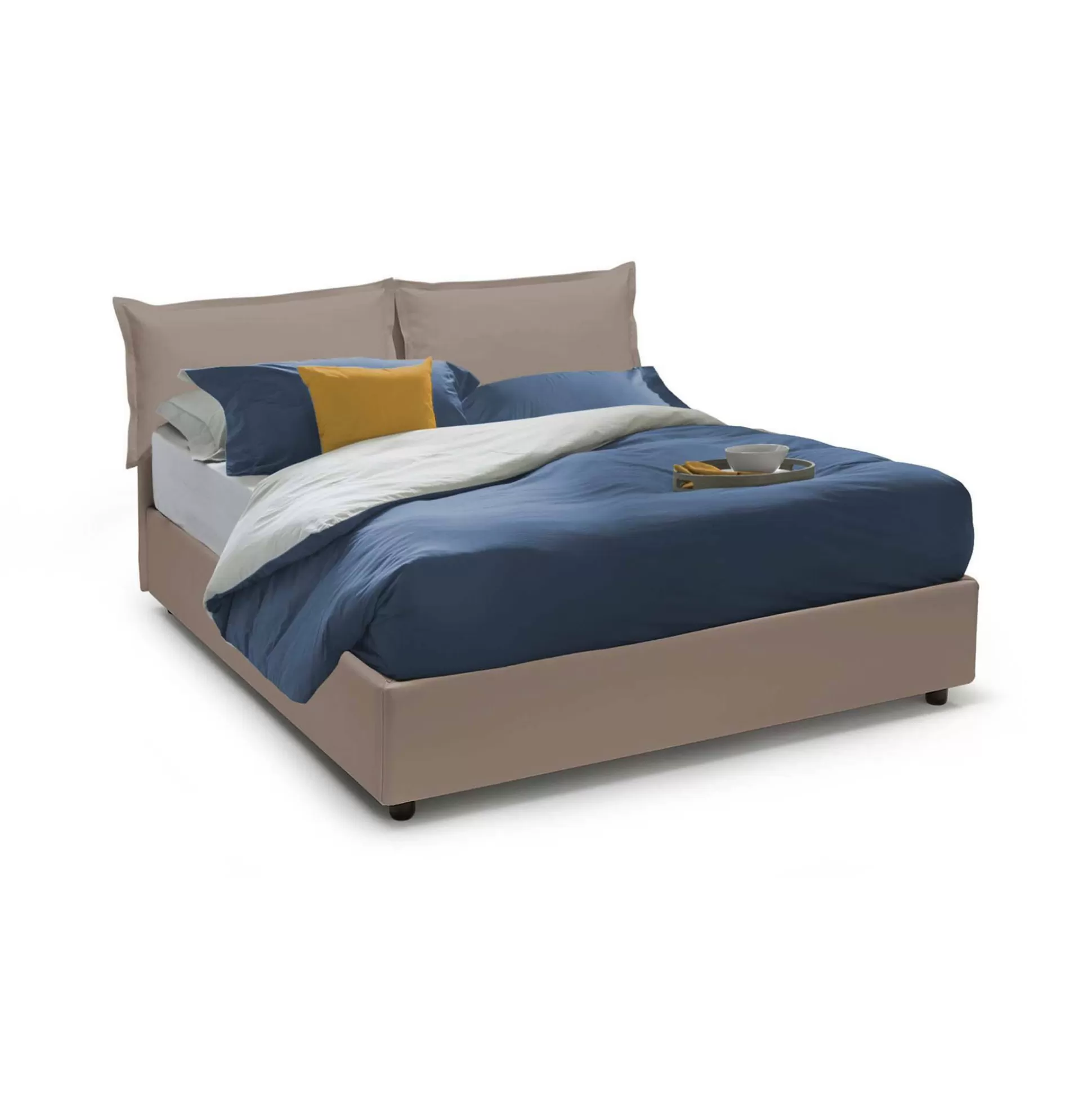 Dmora Letti Alla Francese<Letto alla francese Amelh, adatto per materasso Cm 140x190,