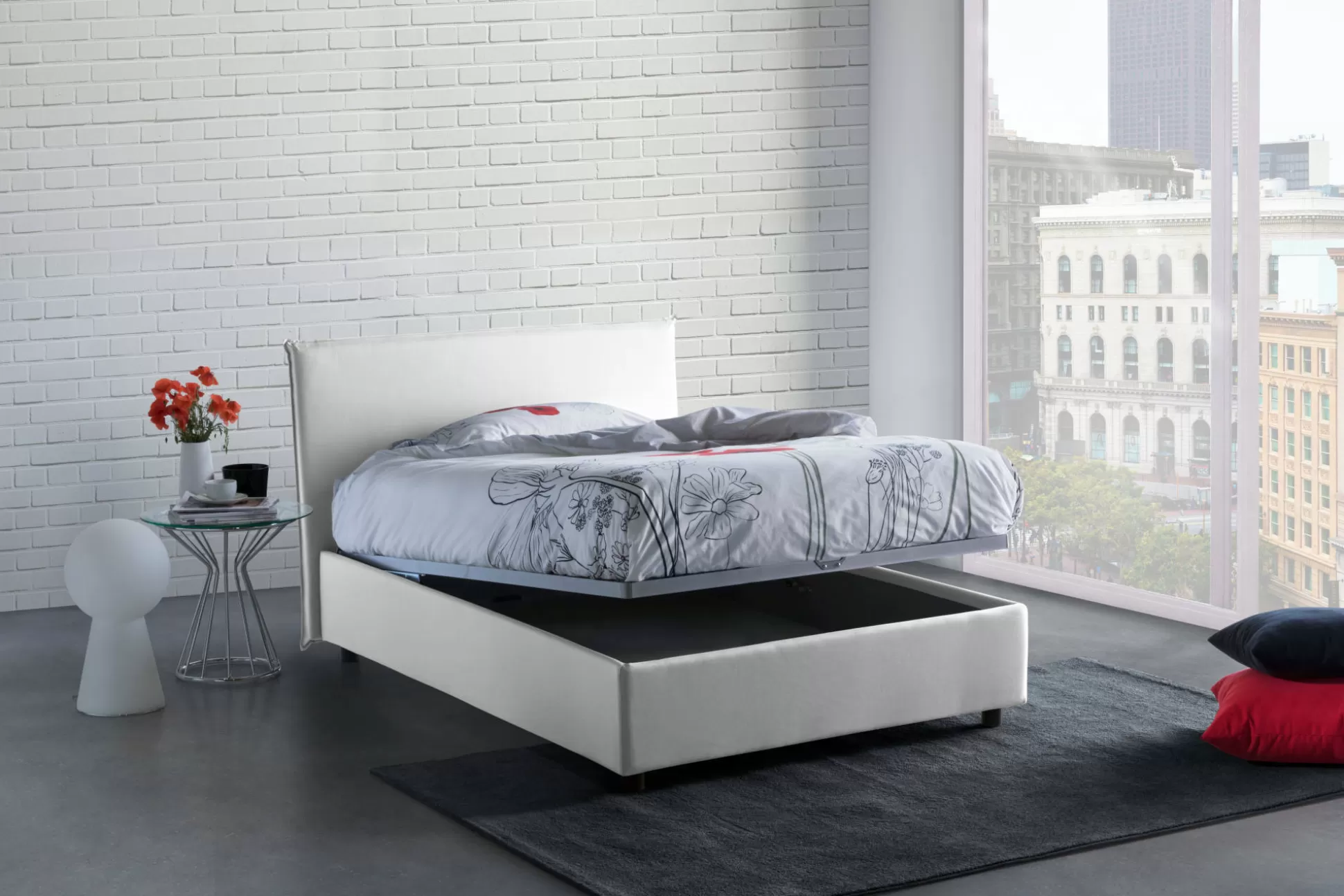 Dmora Letti Alla Francese<Letto alla francese Angelic, adatto per materasso Cm 140x190,