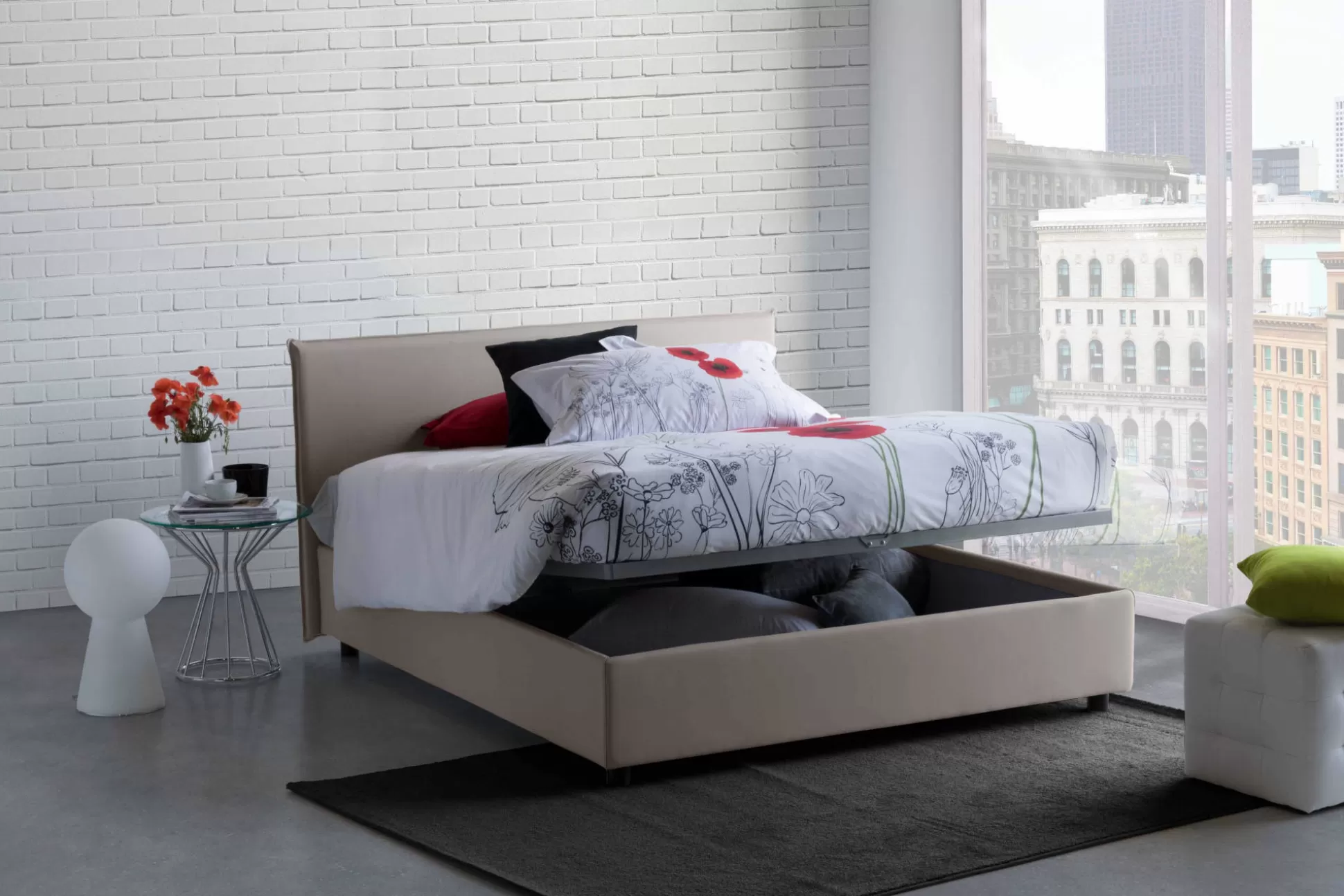 Dmora Letti Alla Francese<Letto alla francese Angelic, adatto per materasso Cm 140x190,
