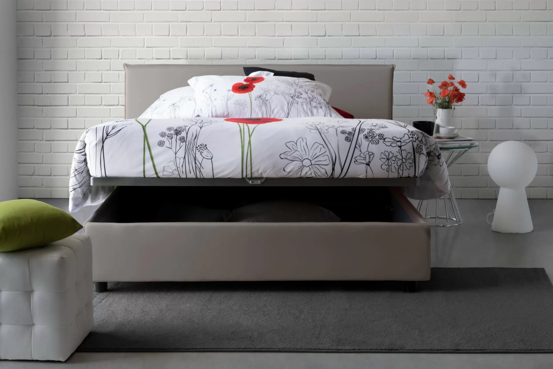 Dmora Letti Alla Francese<Letto alla francese Angelic, adatto per materasso Cm 140x190,