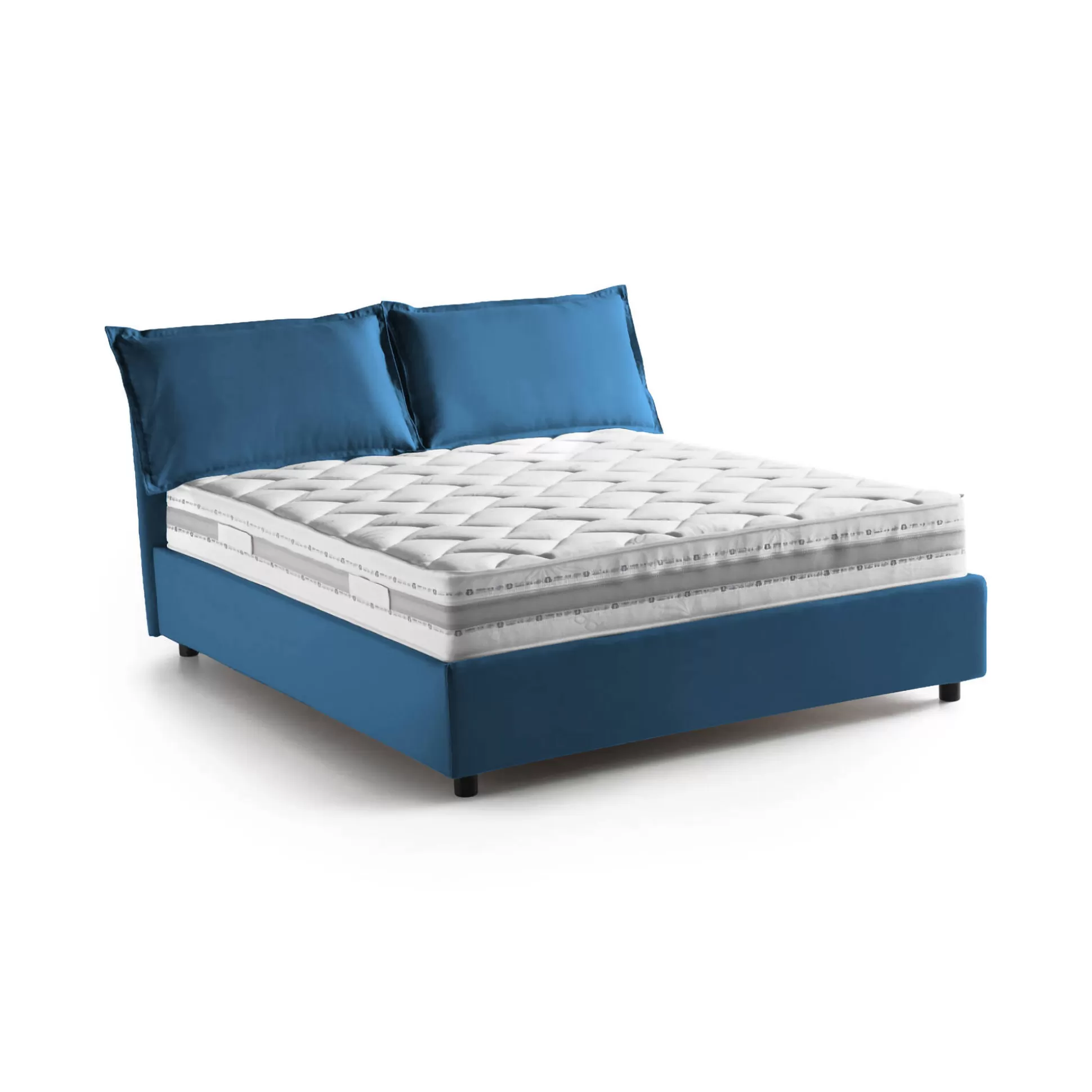 Dmora Letti Alla Francese<Letto alla francese Arden, con materasso Cm 140x190 incluso,
