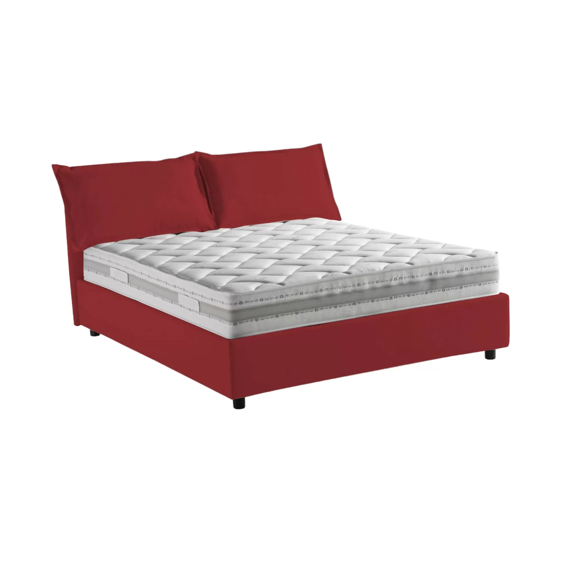Dmora Letti Alla Francese<Letto alla francese Arden, con materasso Cm 140x190 incluso,