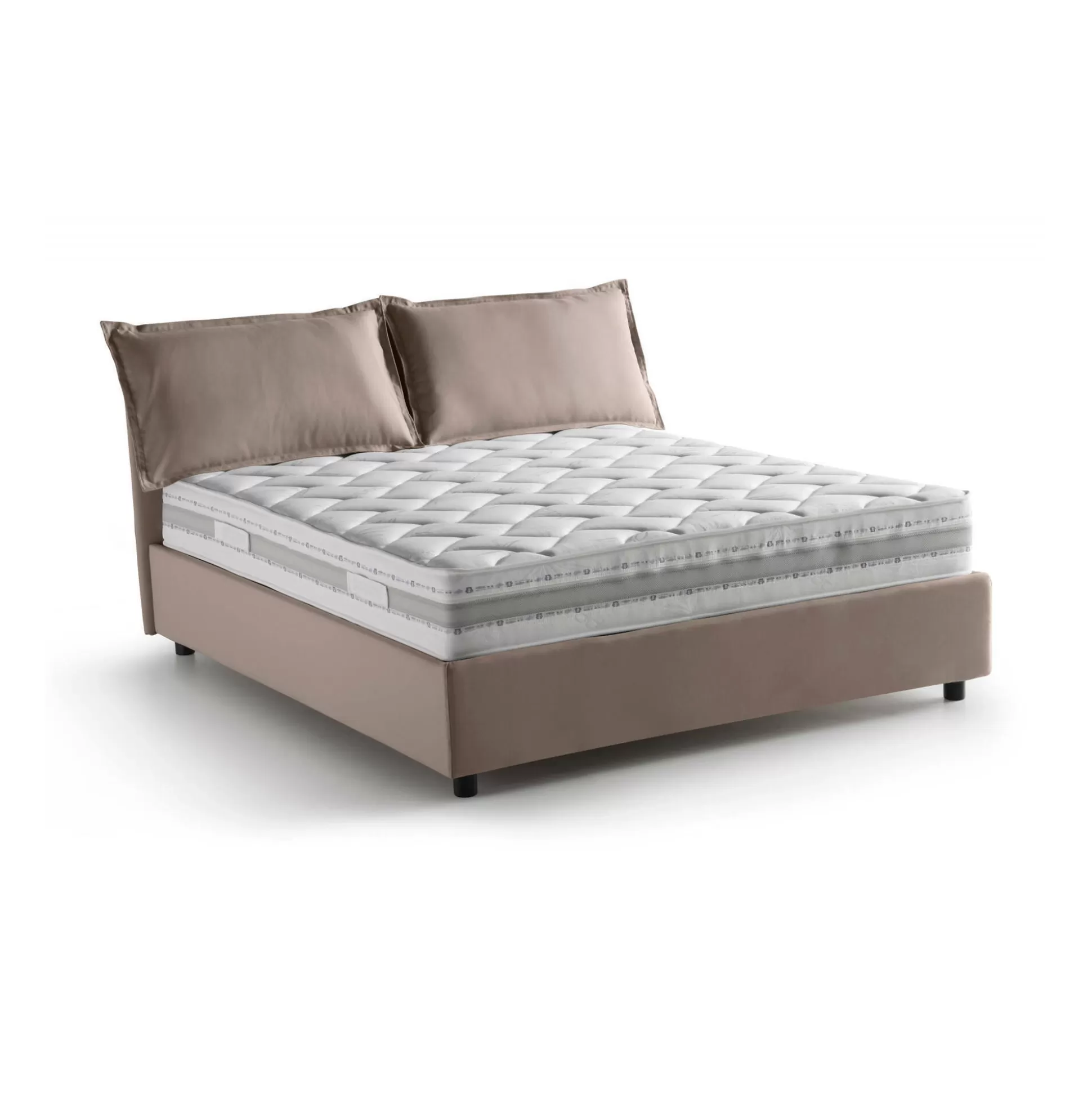 Dmora Letti Alla Francese<Letto alla francese Arden, con materasso Cm 140x190 incluso,