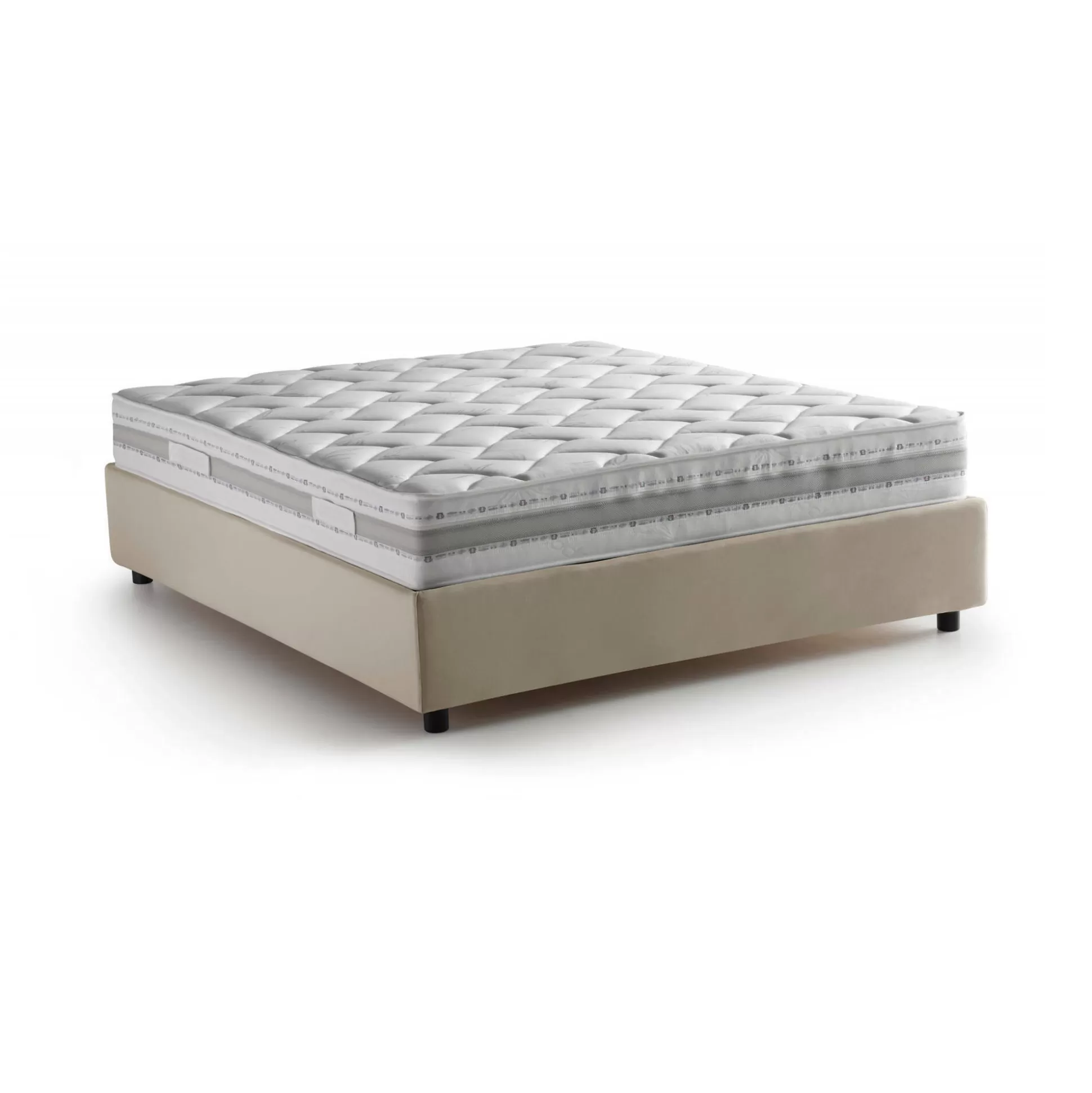Dmora Letti Alla Francese<Letto alla francese Arto, con materasso Cm 140x190 incluso,