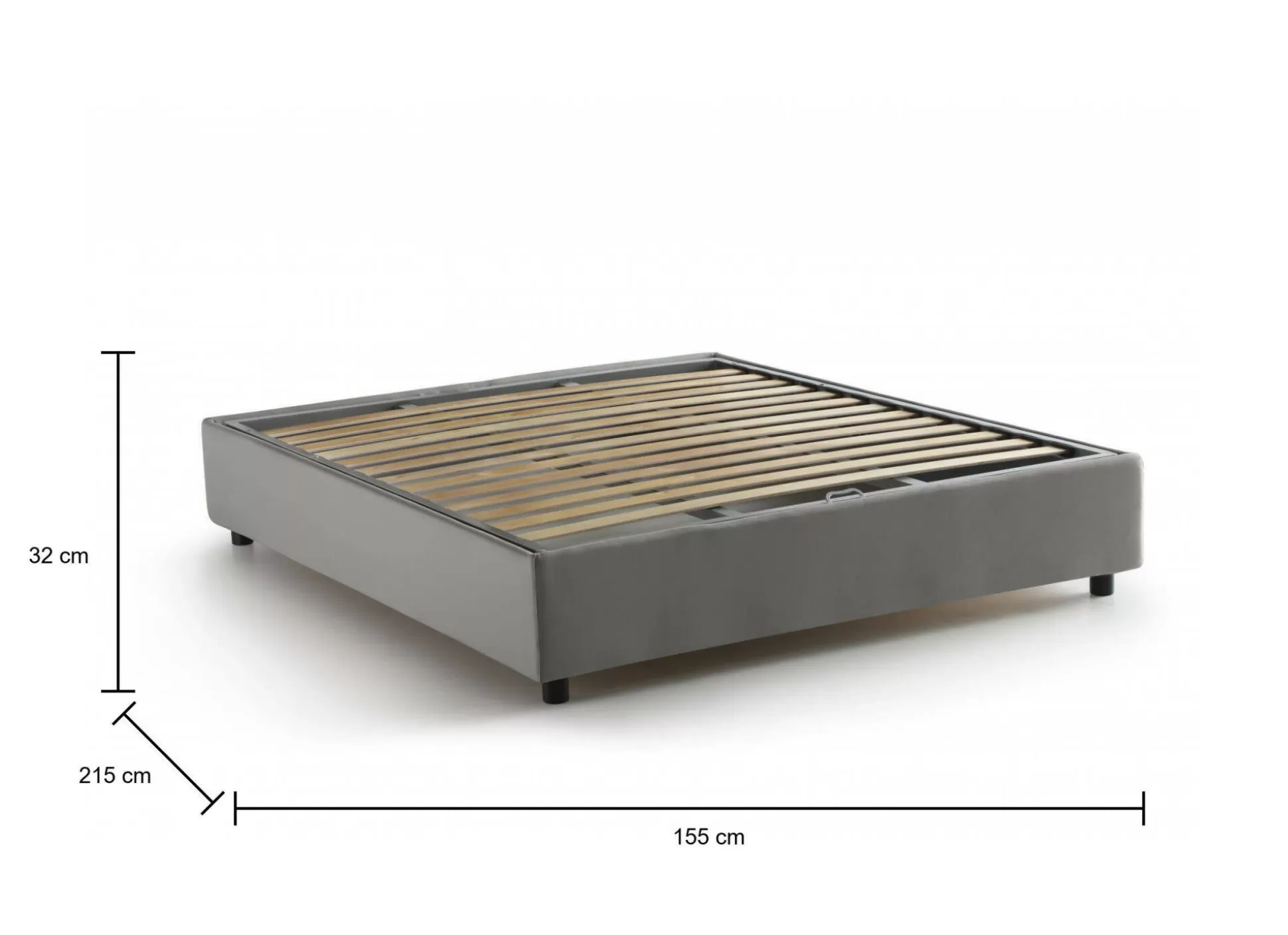 Dmora Letti Alla Francese<Letto alla francese Arvic, adatto per materasso Cm 140x200,