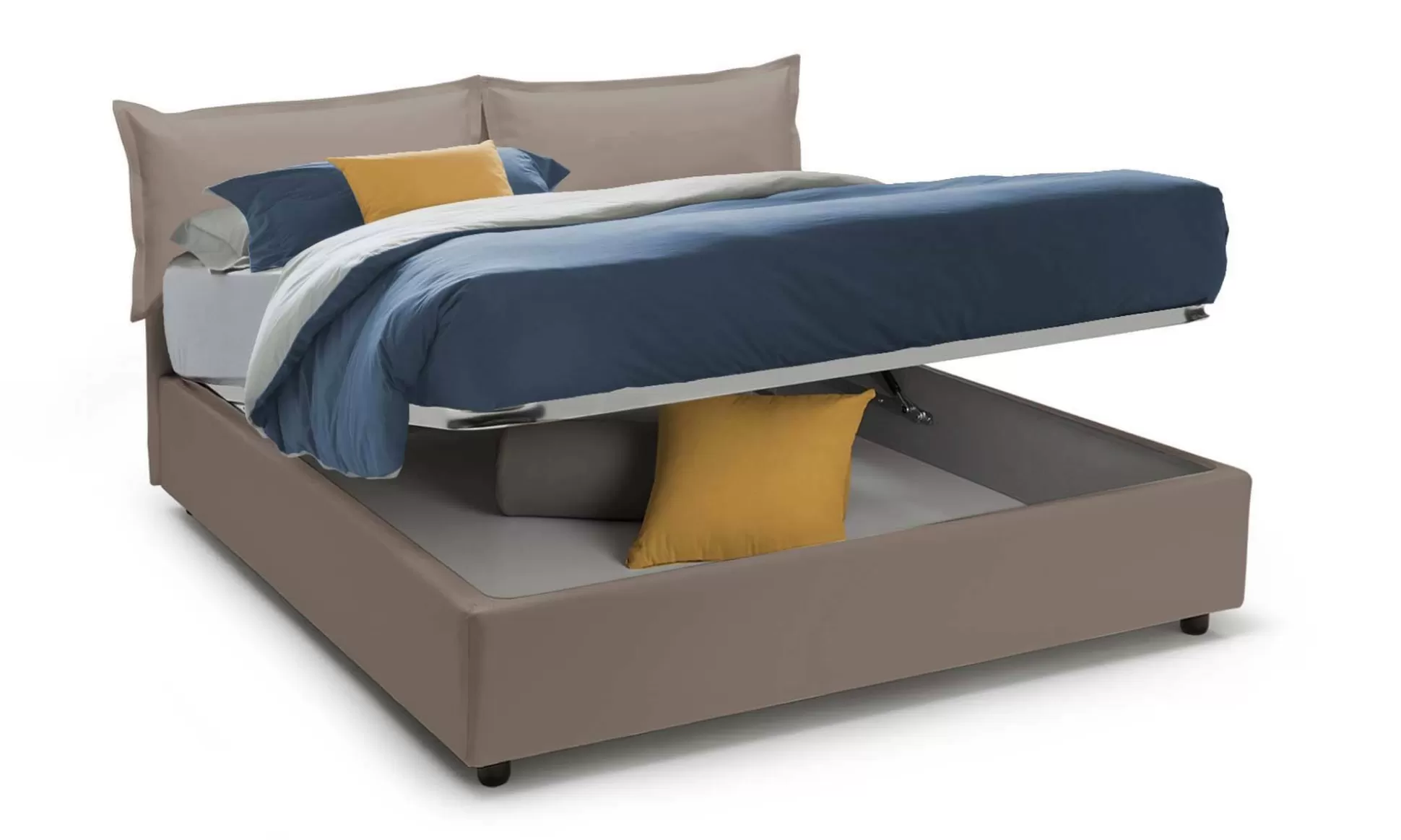 Dmora Letti Alla Francese<Letto alla francese Asler, adatto per materasso Cm 140x200,
