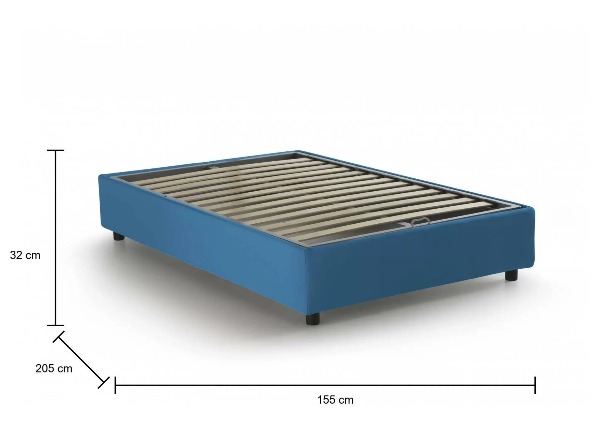 Dmora Letti Alla Francese<Letto alla francese Attilino, adatto per materasso Cm 140x190,