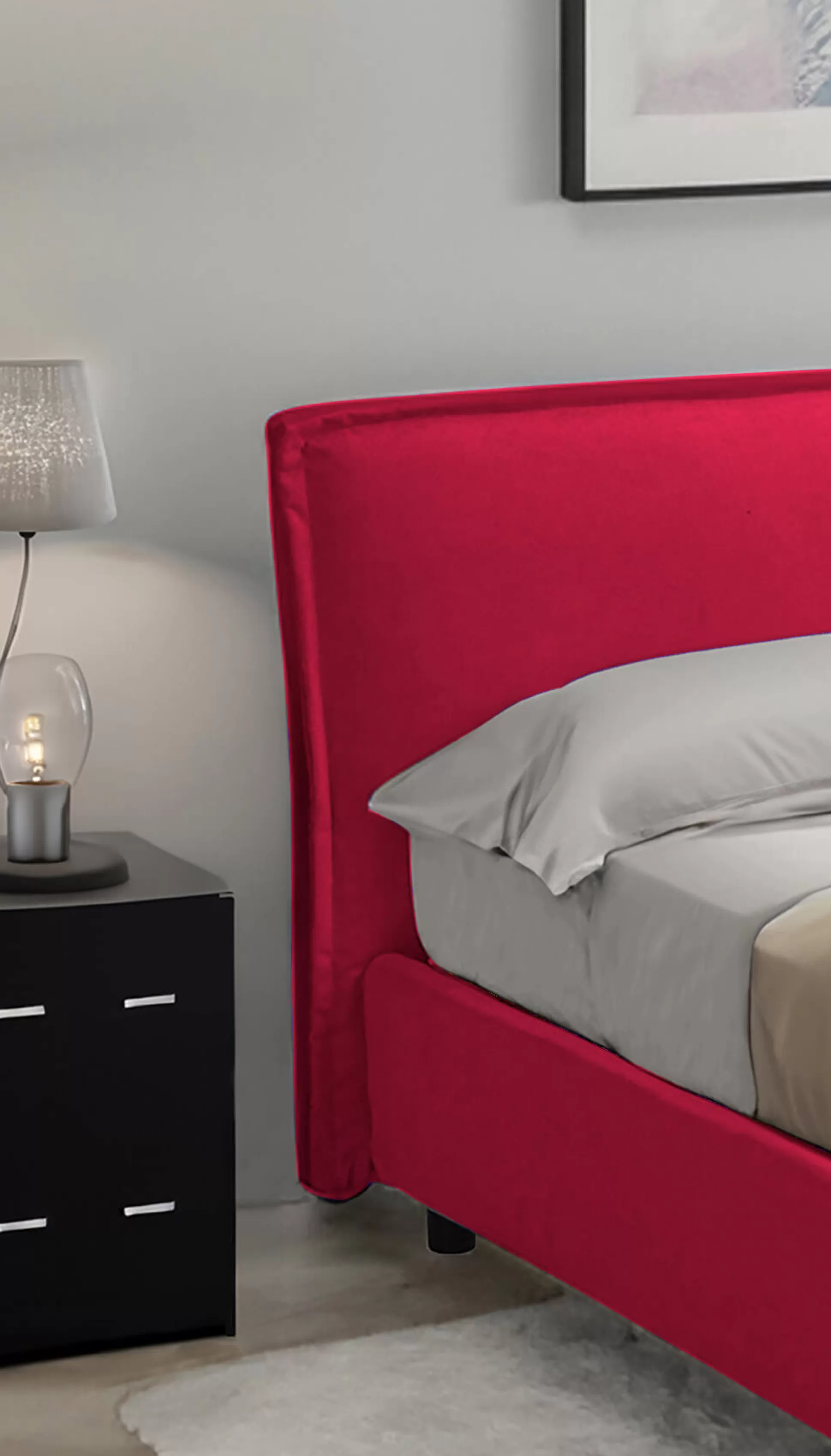 Dmora Letti Alla Francese<Letto alla francese Broni, Con materasso Cm 120x190 incluso,