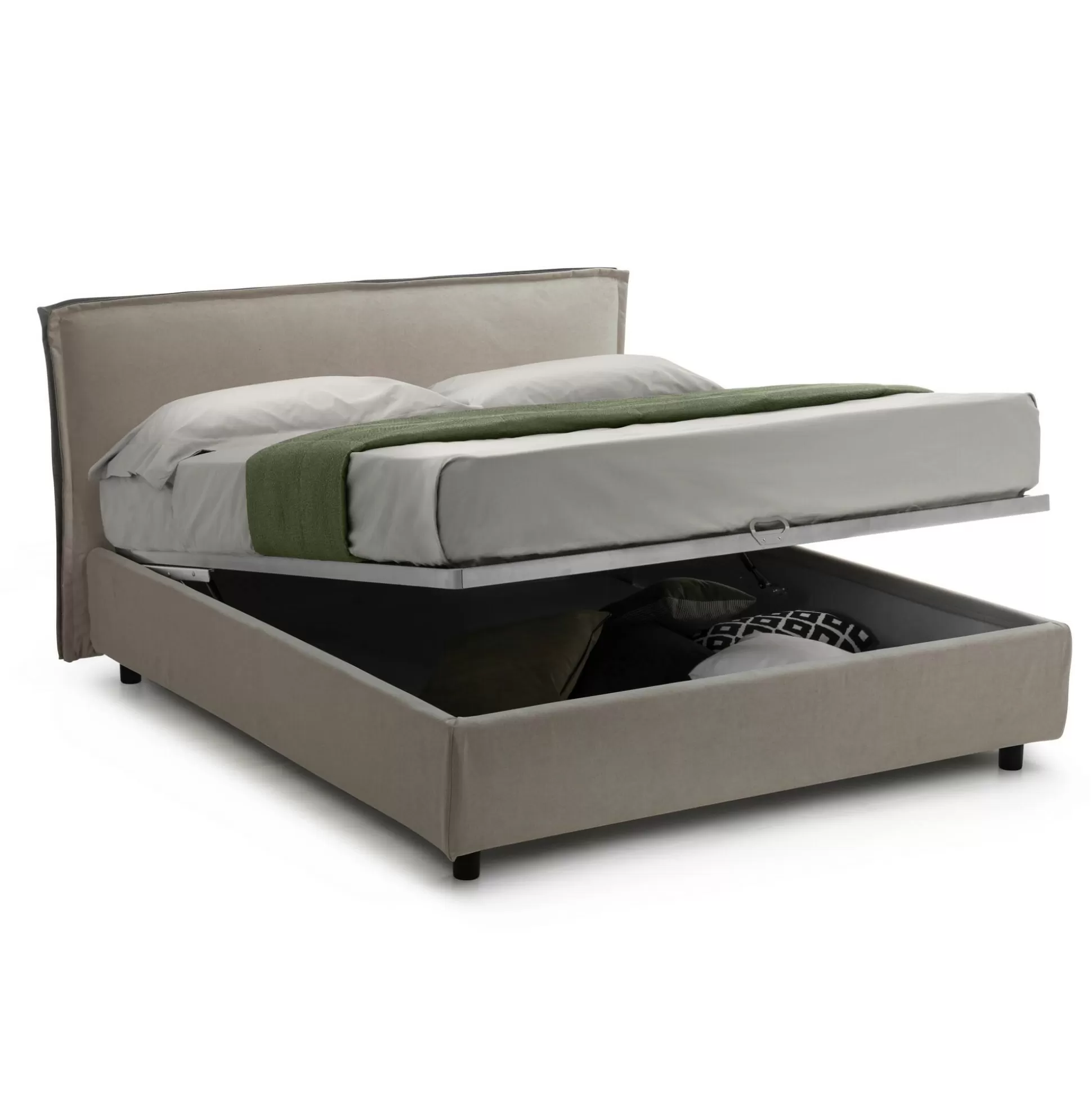 Dmora Letti Alla Francese<Letto alla francese Broni, Con materasso Cm 120x190 incluso,
