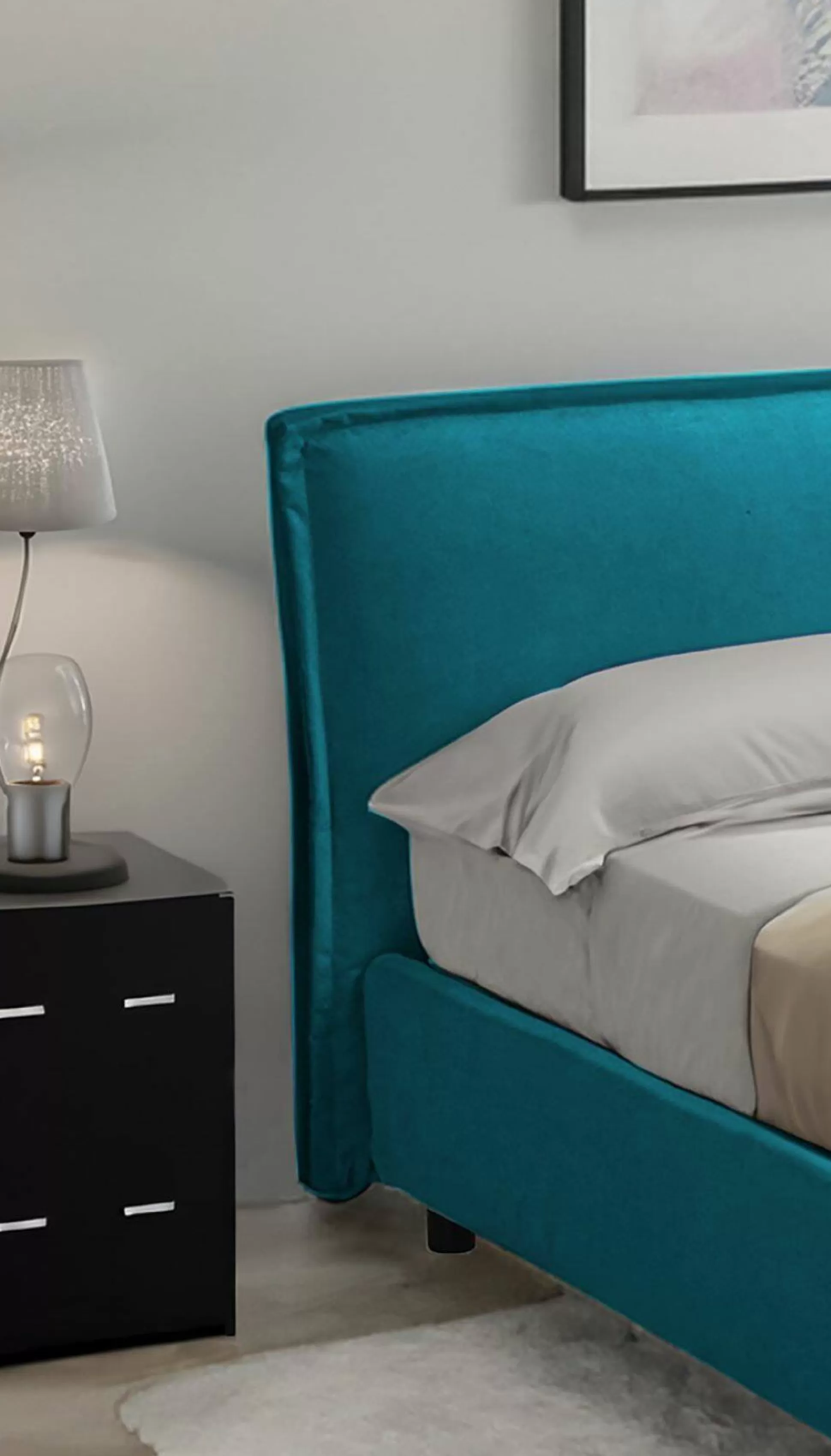 Dmora Letti Alla Francese<Letto alla francese Bronte, Adatto a materasso Cm 120x190,
