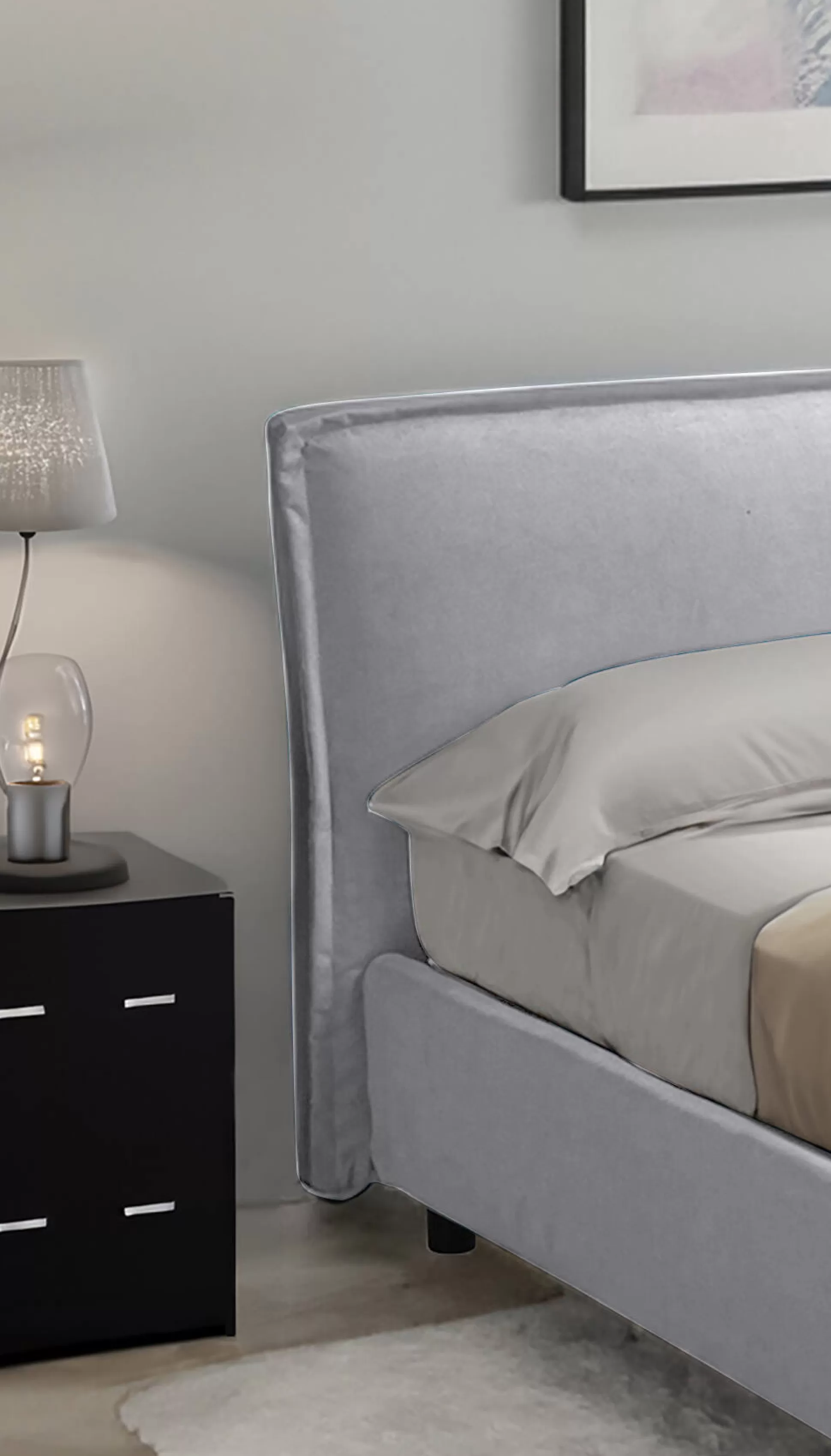 Dmora Letti Alla Francese<Letto alla francese Bronte, Adatto a materasso Cm 120x190,