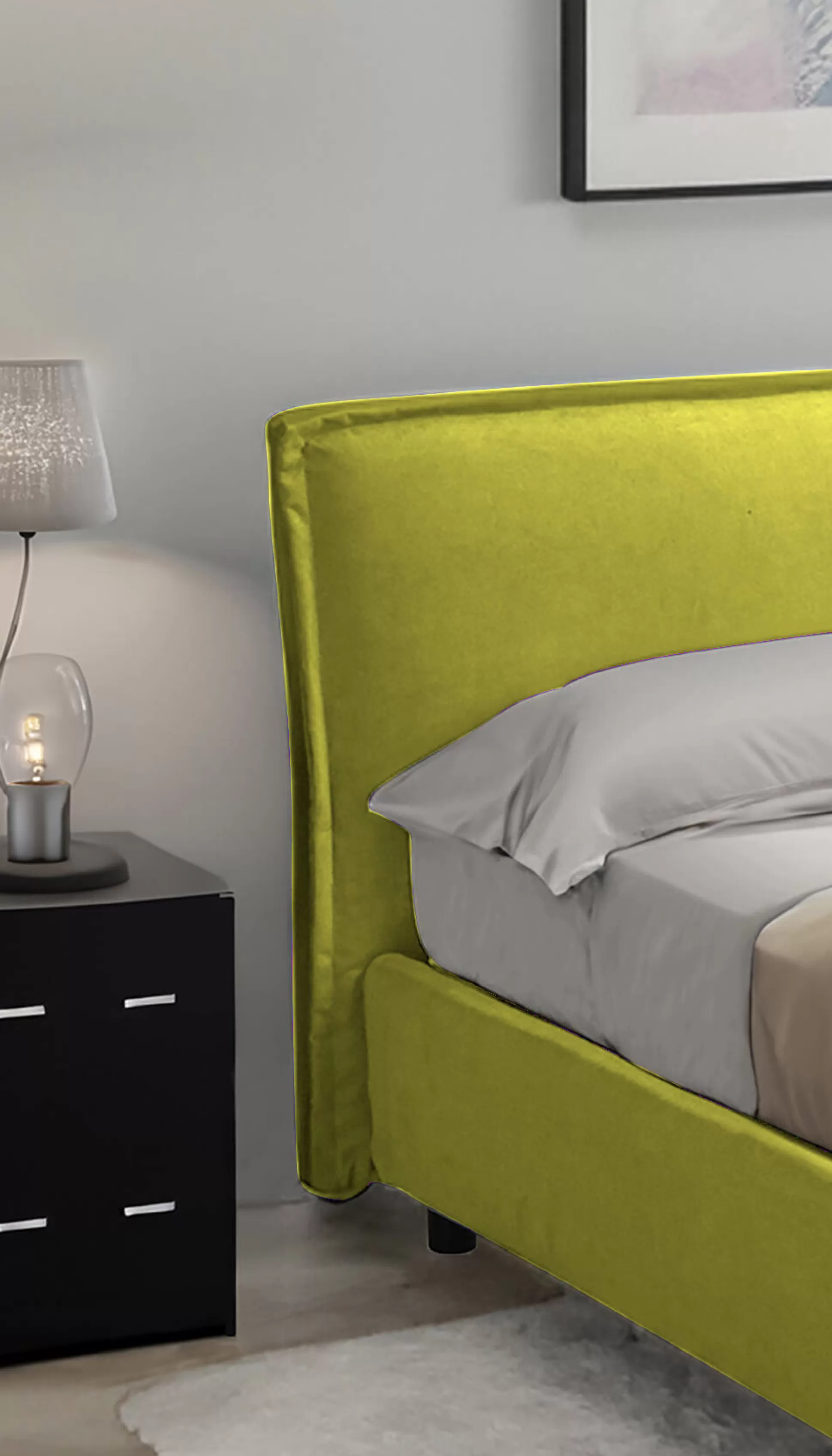 Dmora Letti Alla Francese<Letto alla francese Bronte, Adatto a materasso Cm 120x190,