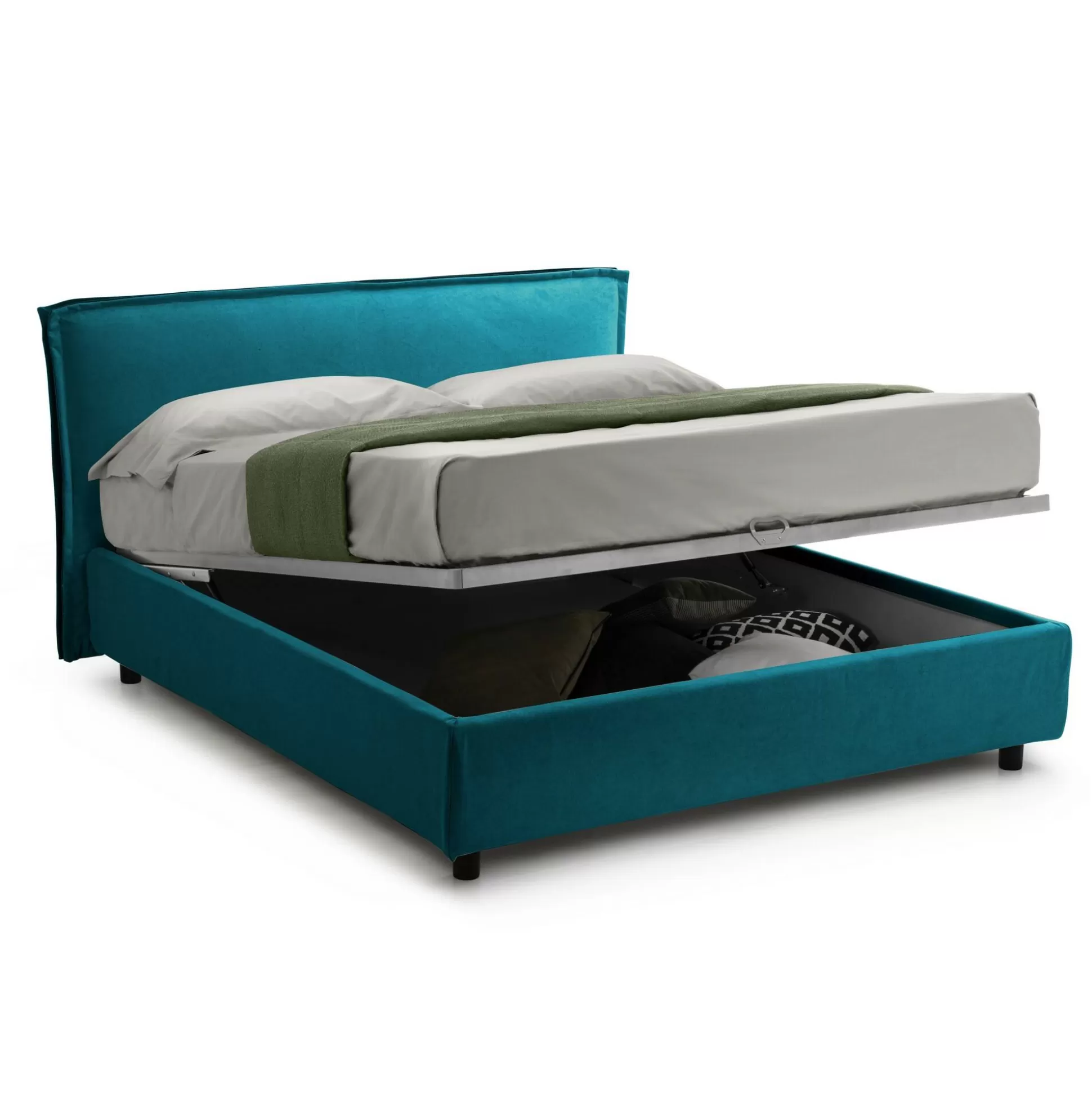 Dmora Letti Alla Francese<Letto alla francese Brosso, Adatto a materasso Cm 120x200,