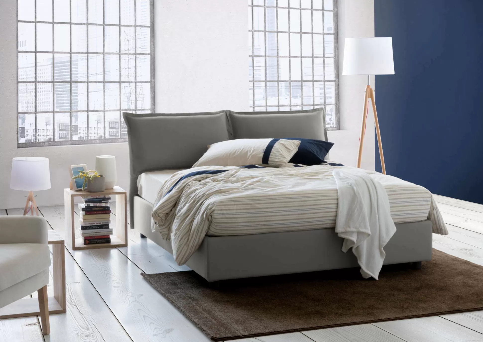 Dmora Letti Alla Francese<Letto alla francese Daam, adatto per materasso Cm 140x190,
