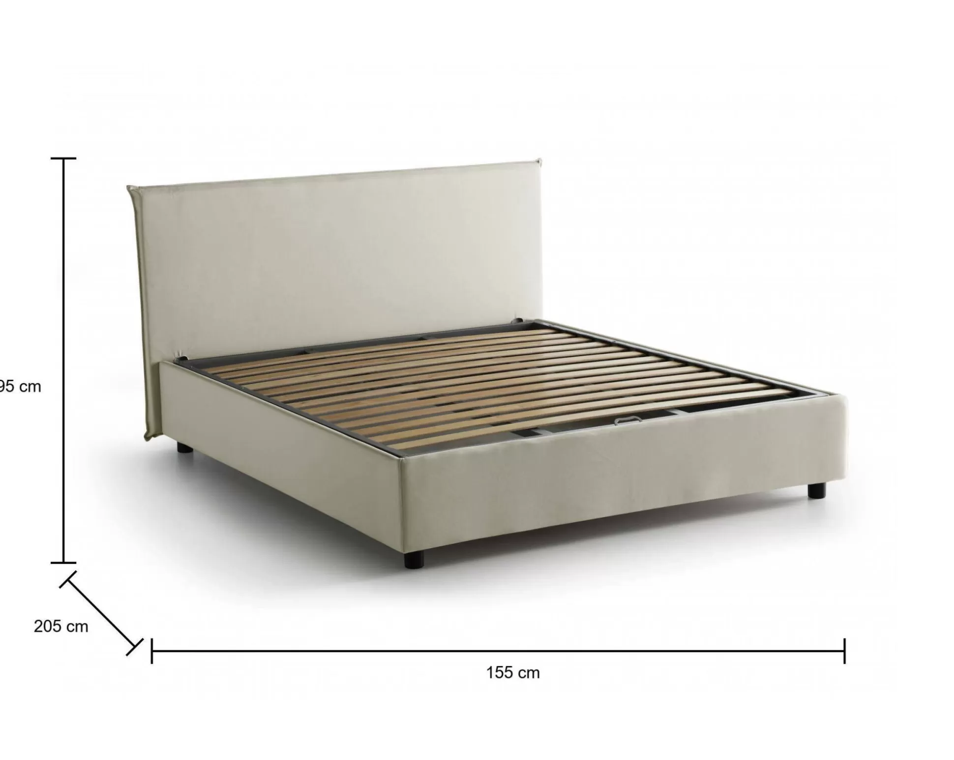 Dmora Letti Alla Francese<Letto alla francese Dadorn, adatto per materasso Cm 140x190,