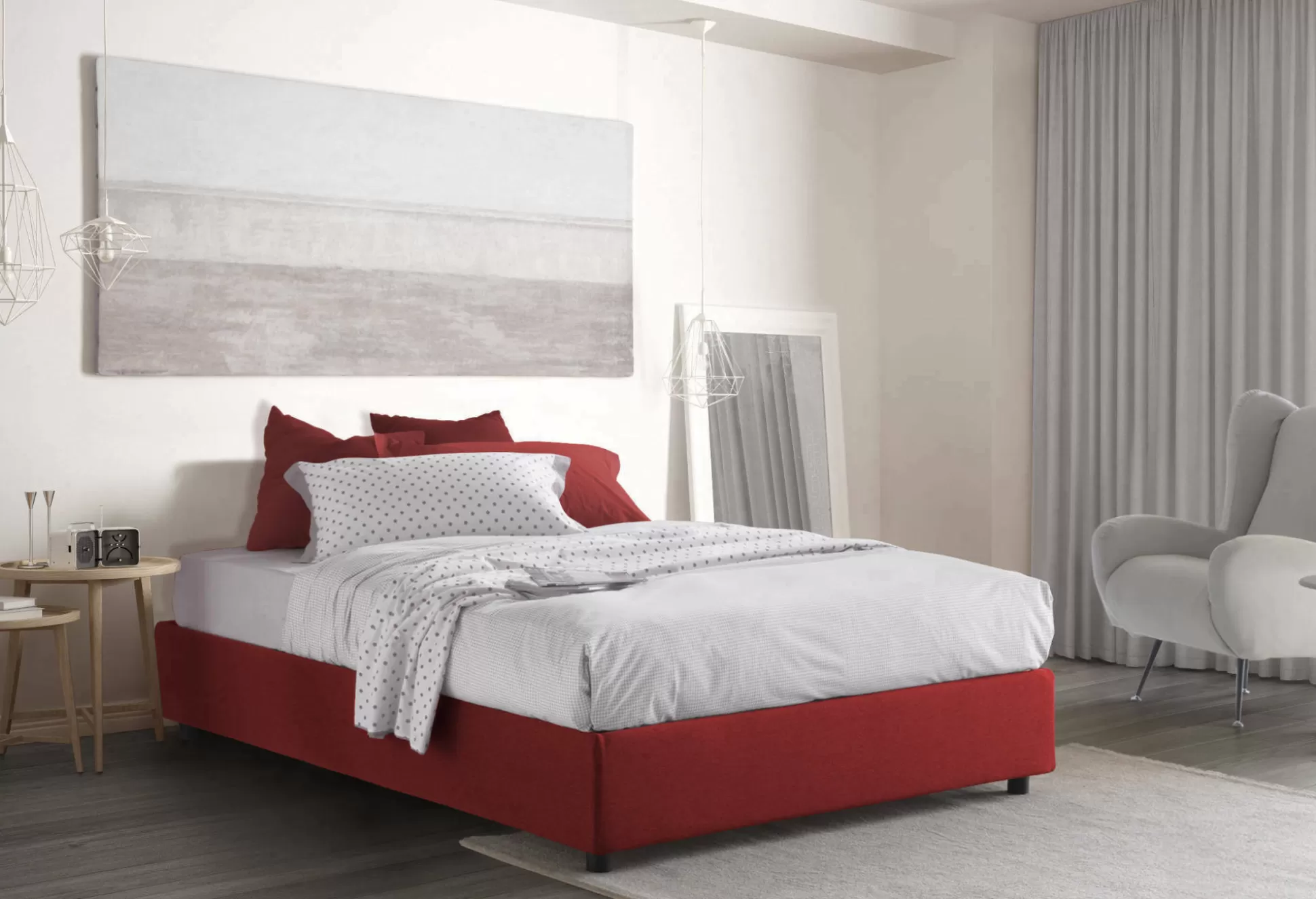 Dmora Letti Alla Francese<Letto alla francese Dbard, adatto per materasso Cm 140x200,