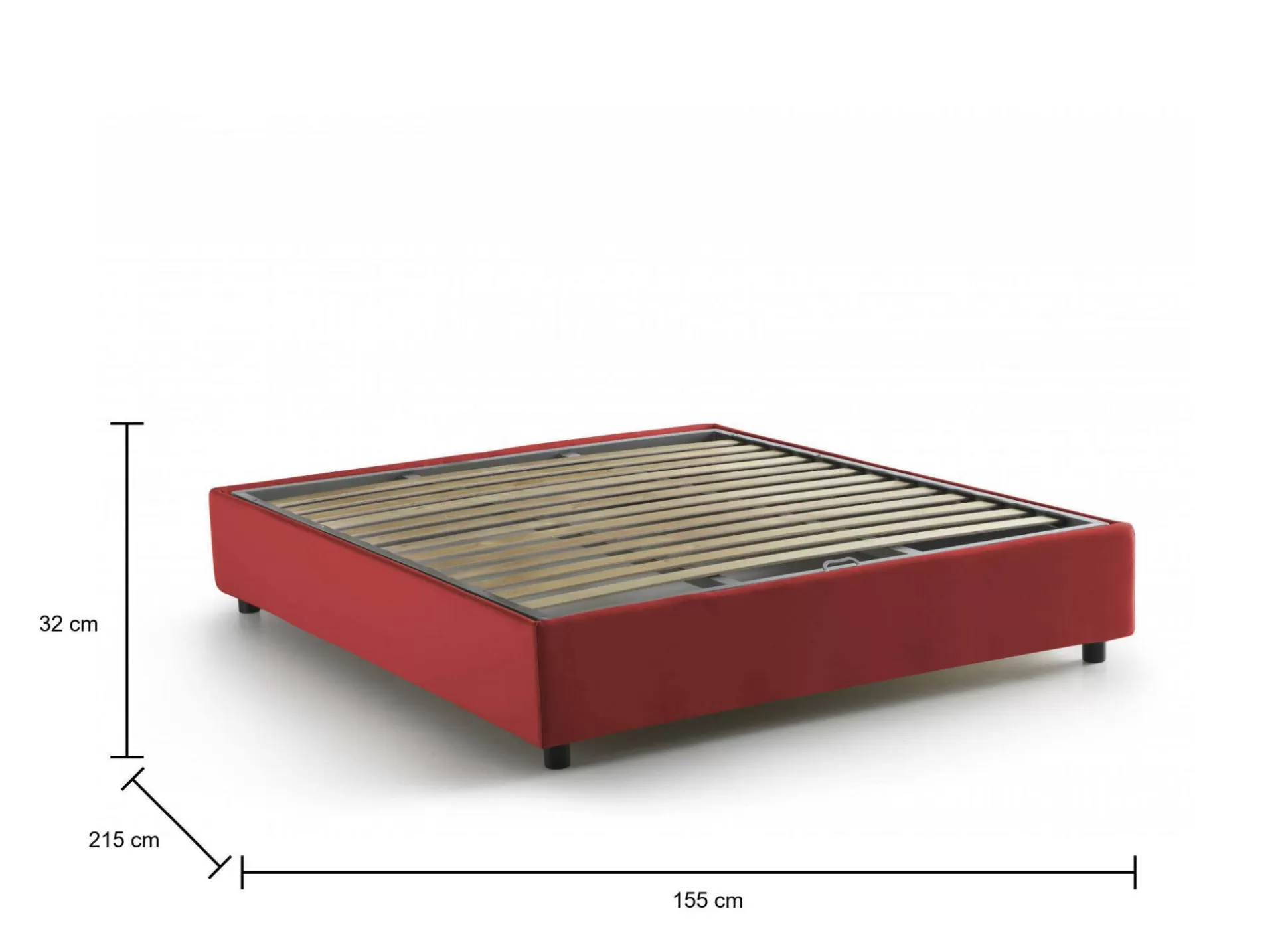 Dmora Letti Alla Francese<Letto alla francese Dbard, adatto per materasso Cm 140x200,