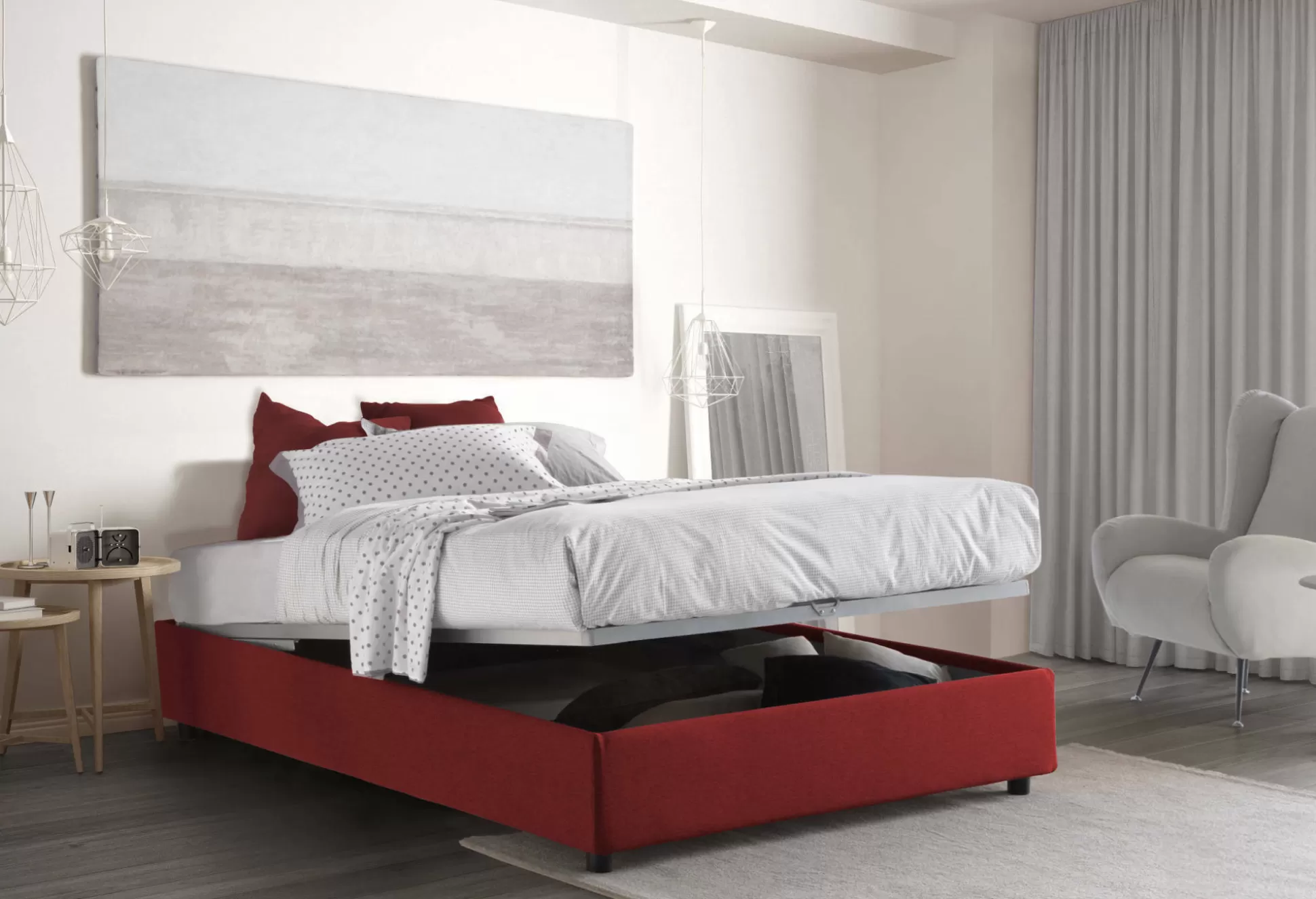 Dmora Letti Alla Francese<Letto alla francese Dbard, adatto per materasso Cm 140x200,
