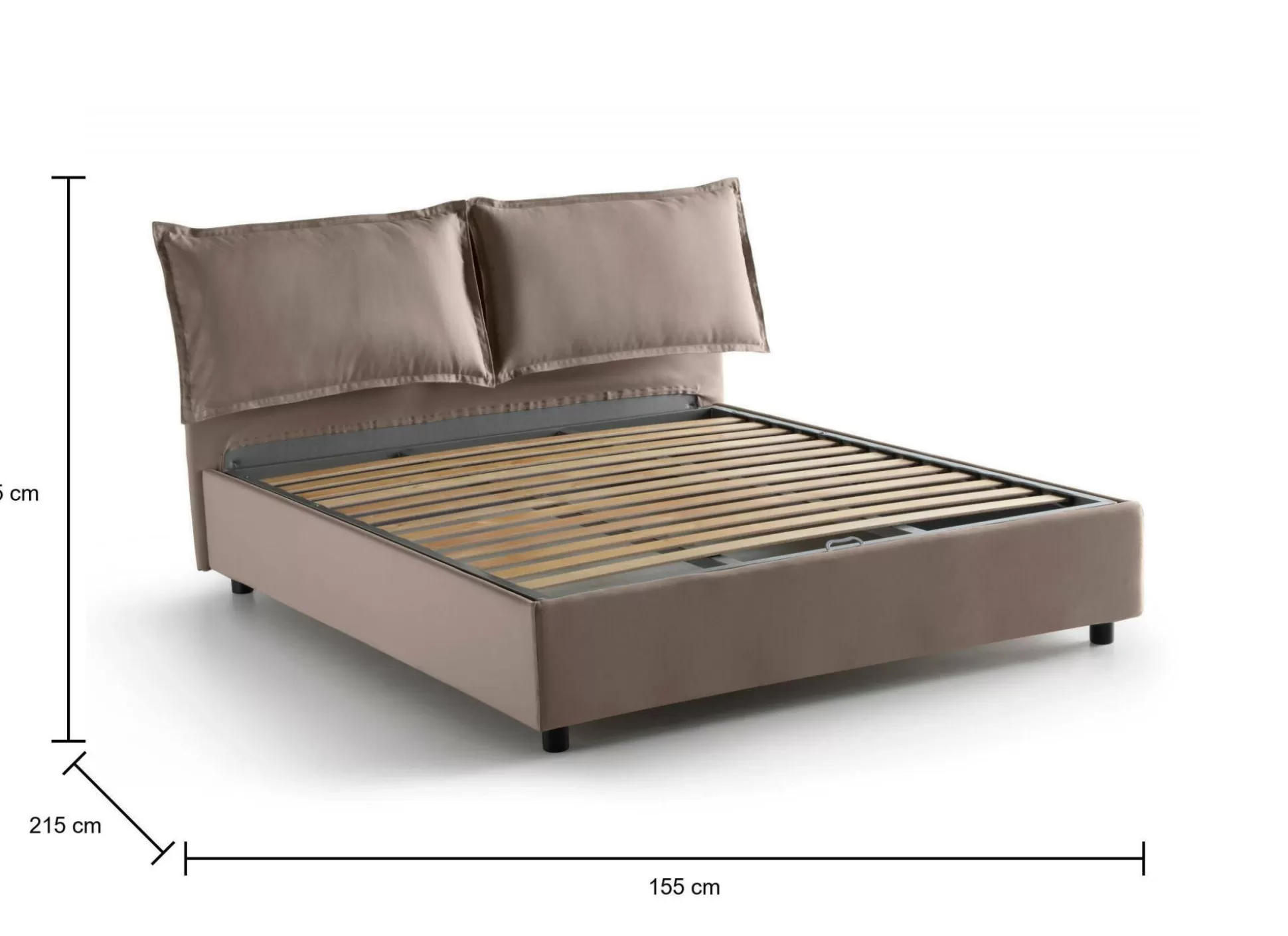 Dmora Letti Alla Francese<Letto alla francese Dgnahor, adatto per materasso Cm 140x200,