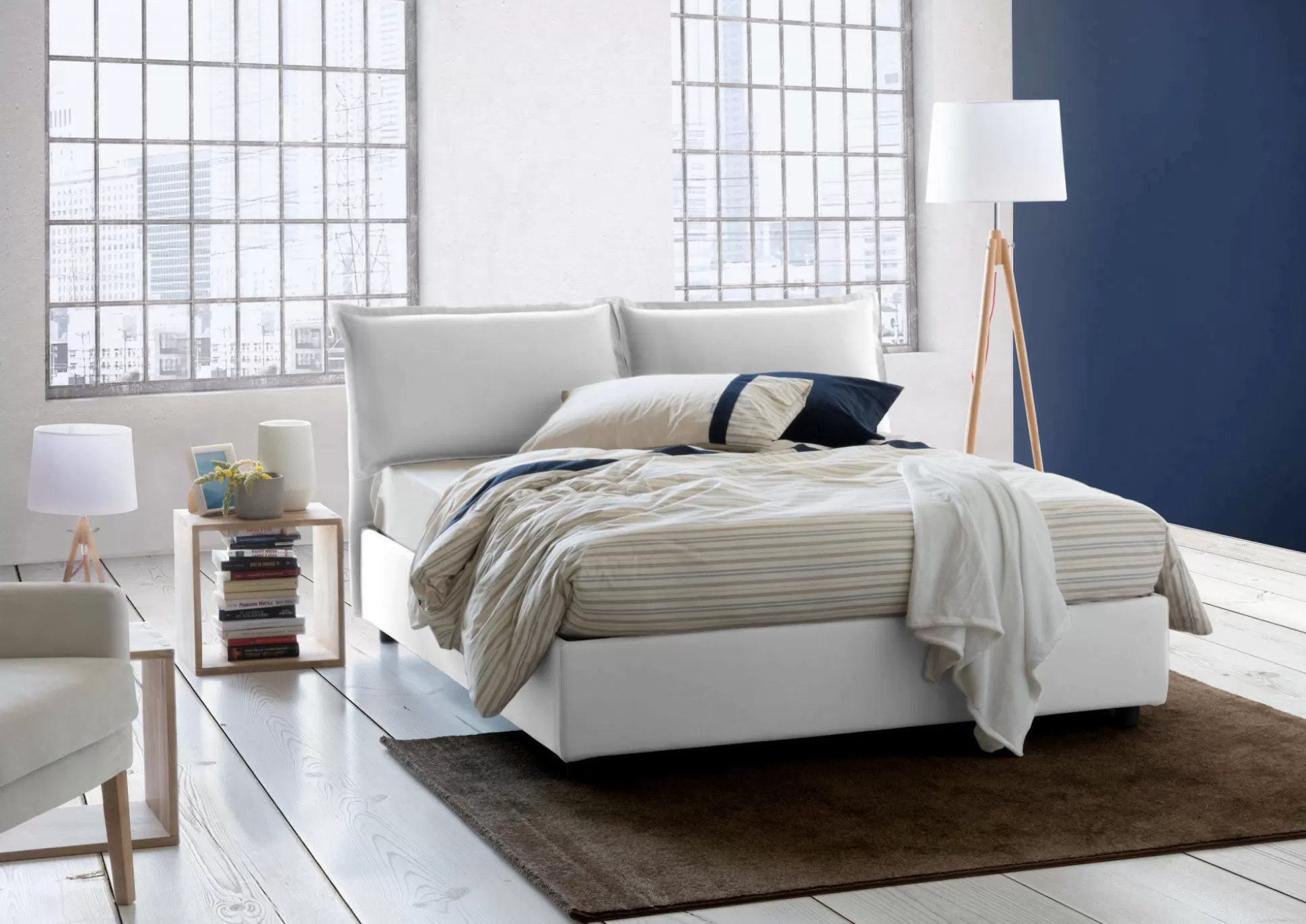 Dmora Letti Alla Francese<Letto alla francese Dmircol, con materasso Cm 140x200 incluso,