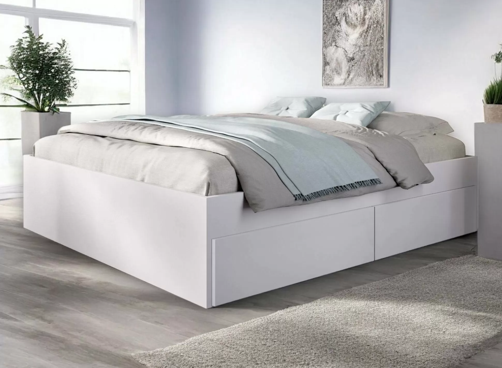 Dmora Letti Alla Francese<Letto alla francese Orlene, 149x195 h39 cm,