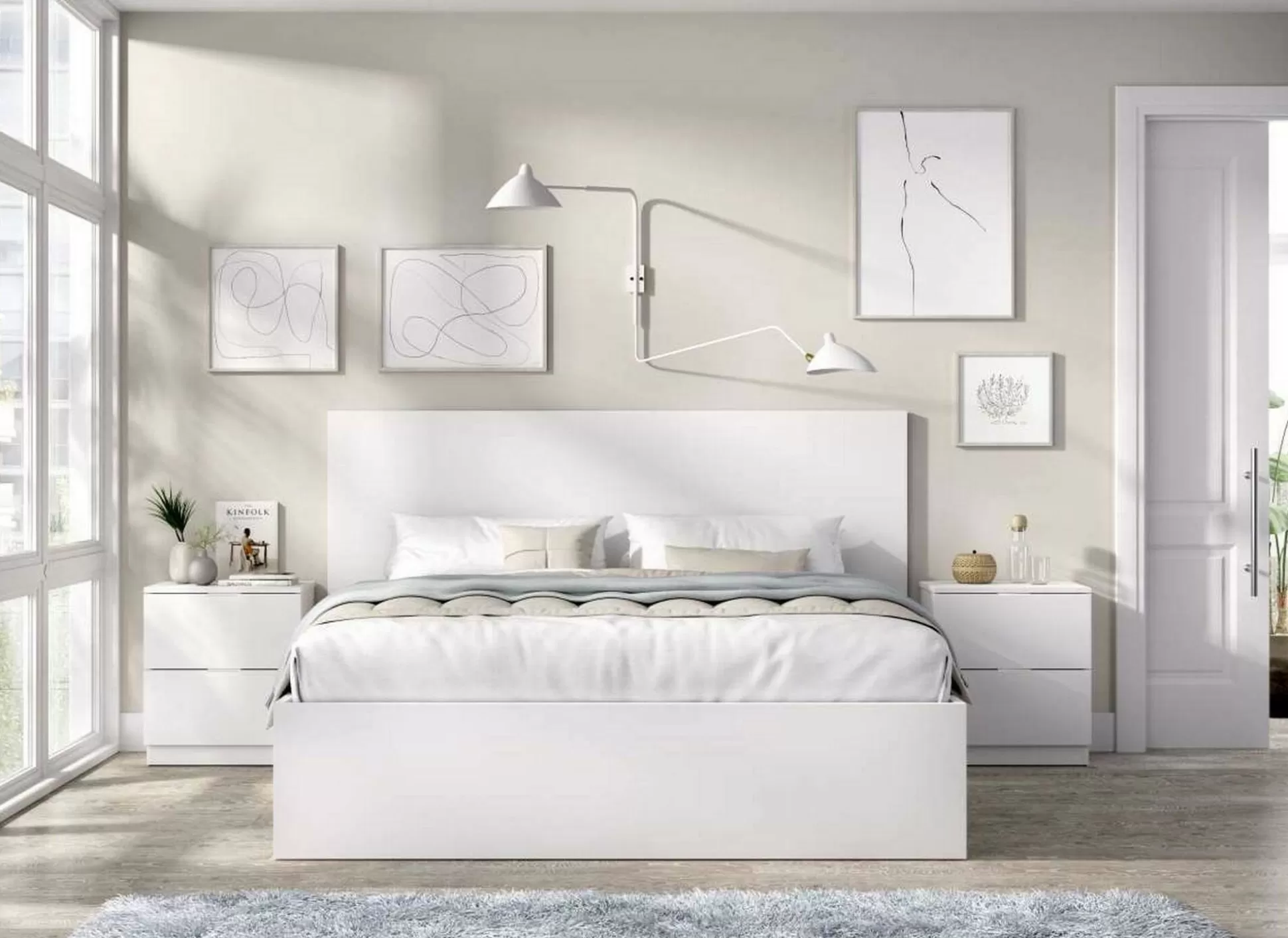 Dmora Letti Alla Francese<Letto alla francese Ulika, 246x195 h100 cm,