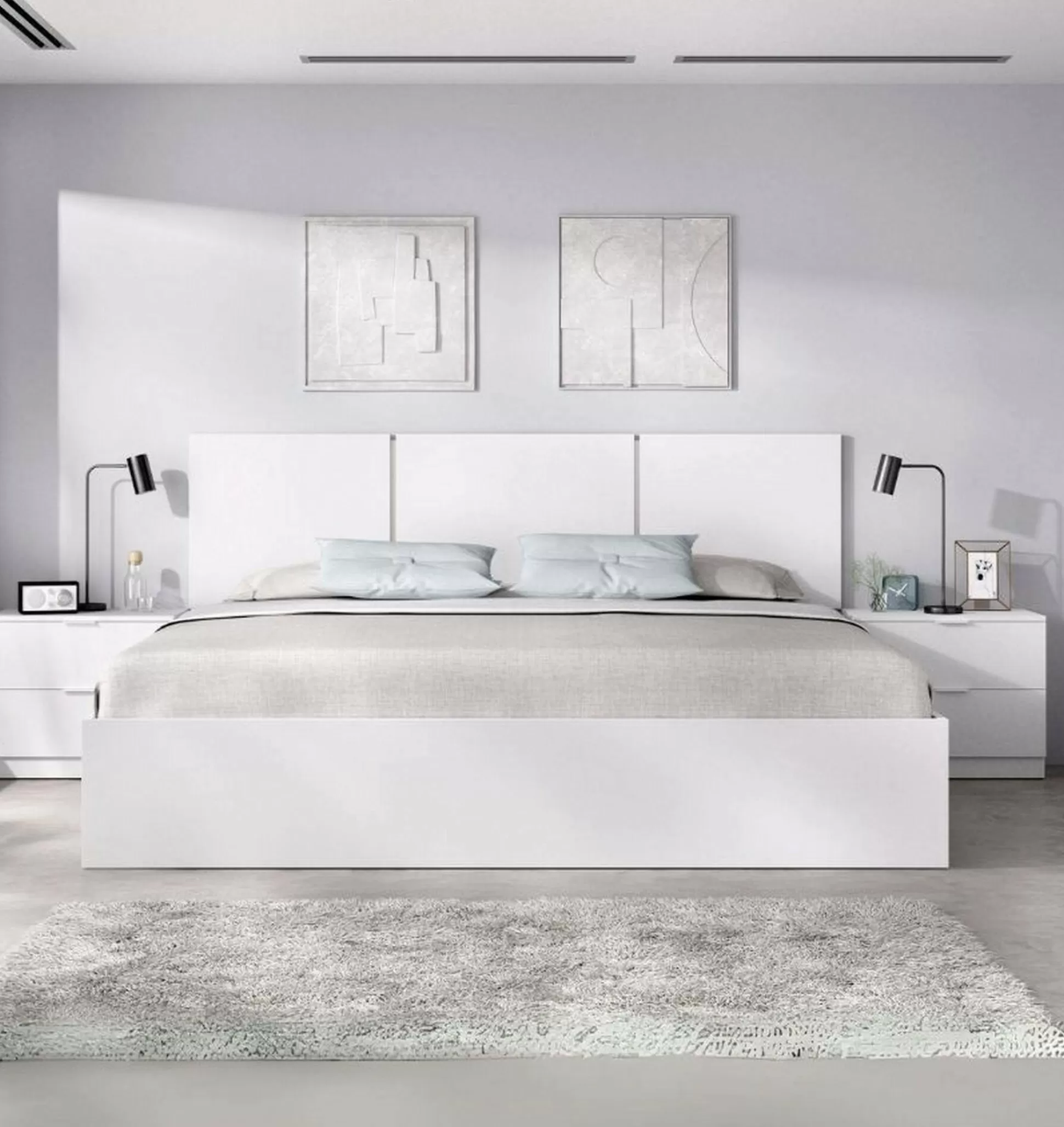 Dmora Letti Alla Francese<Letto alla francese Villamar, 259x195 h96 cm,