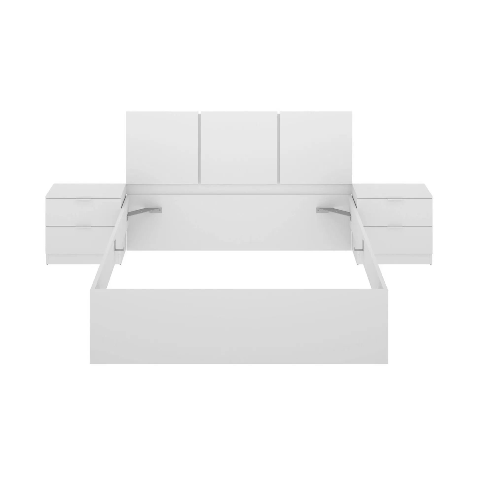 Dmora Letti Alla Francese<Letto alla francese Villamar, 259x195 h96 cm,