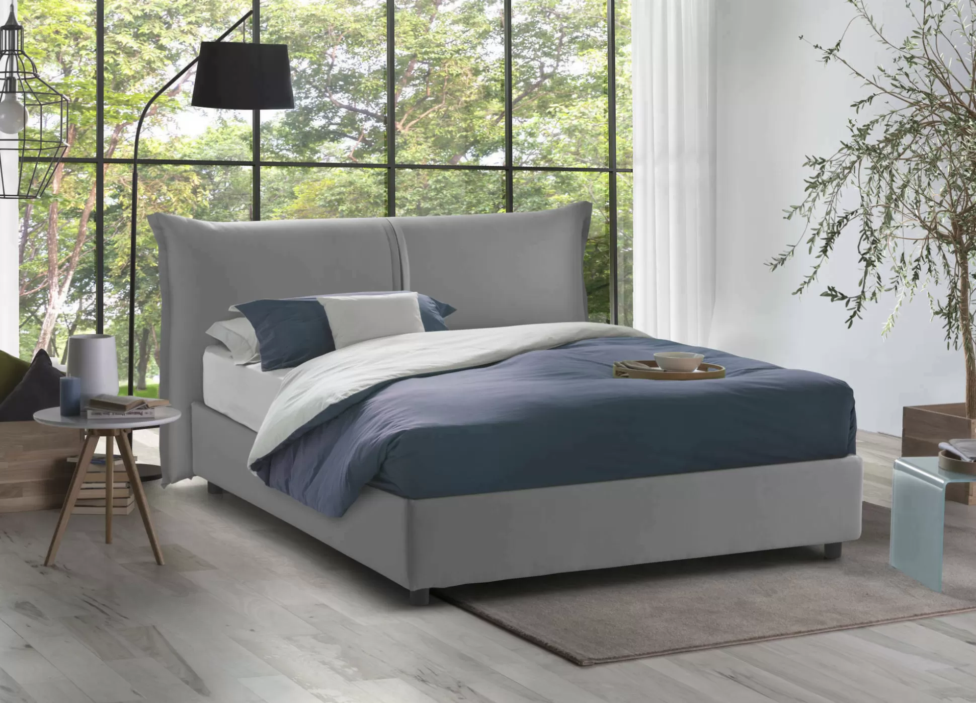 Dmora Letti Matrimoniali<Letto matrimoniale Abarat, adatto per materasso Cm 160x200,