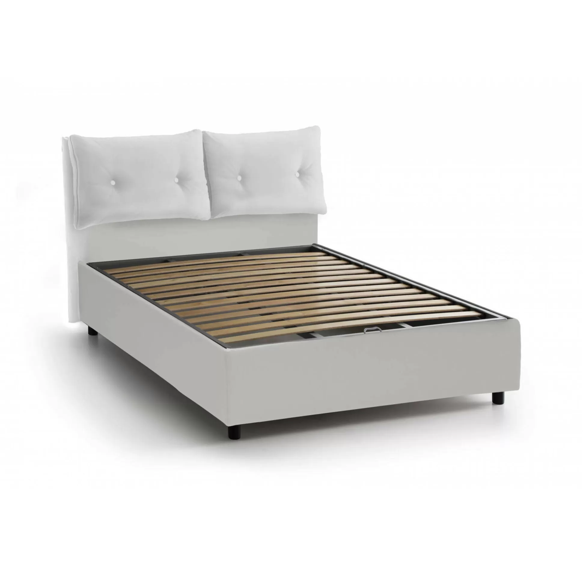Dmora Letti Matrimoniali<Letto matrimoniale Abbaione, adatto per materasso Cm 160x190,