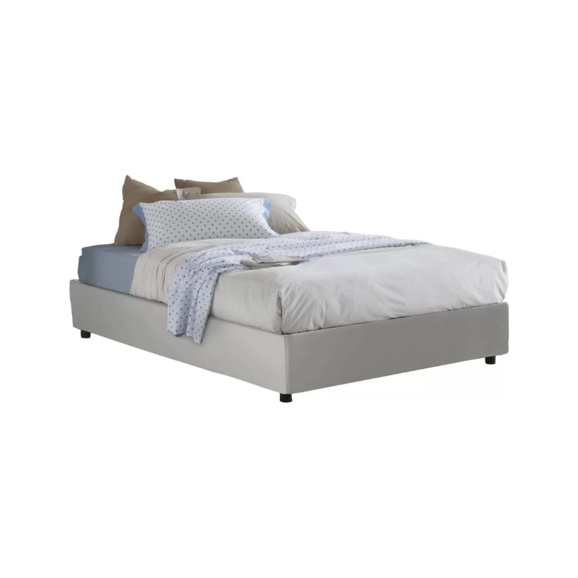 Dmora Letti Matrimoniali<Letto matrimoniale Abbas, adatto per materasso Cm 160x200,
