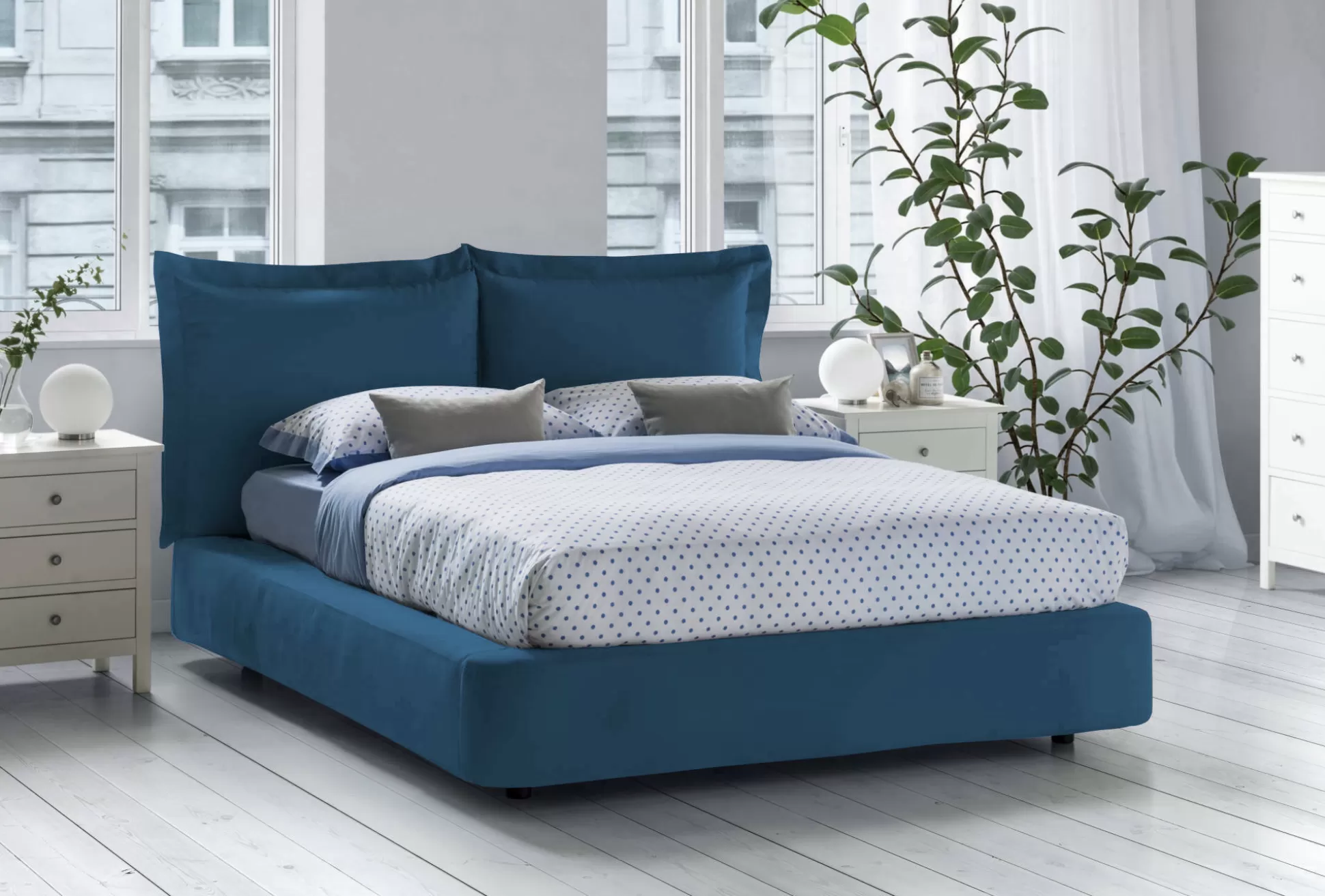 Dmora Letti Matrimoniali<Letto matrimoniale Adi, adatto per materasso 160x190 cm,