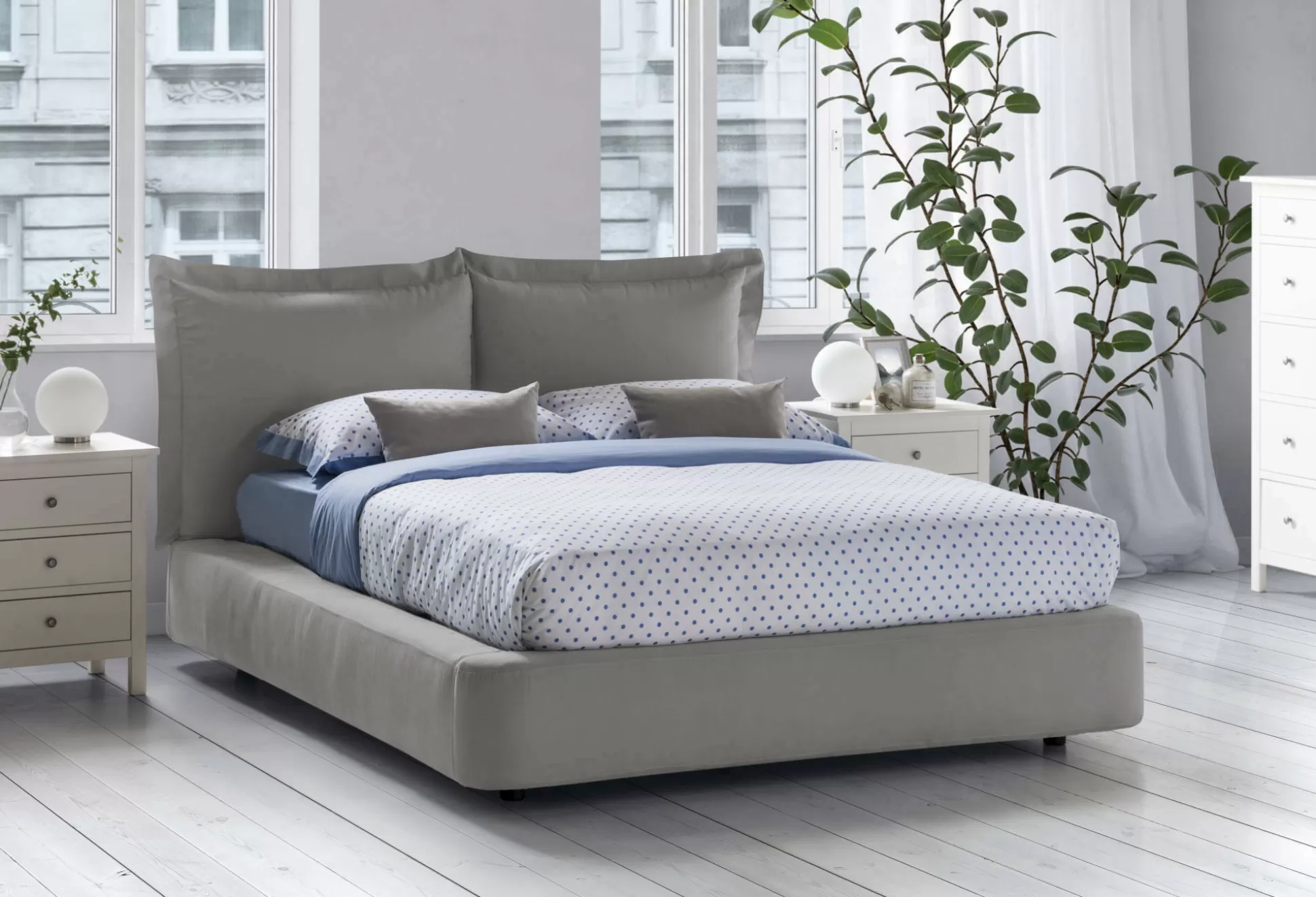 Dmora Letti Matrimoniali<Letto matrimoniale Adi, adatto per materasso 160x190 cm,