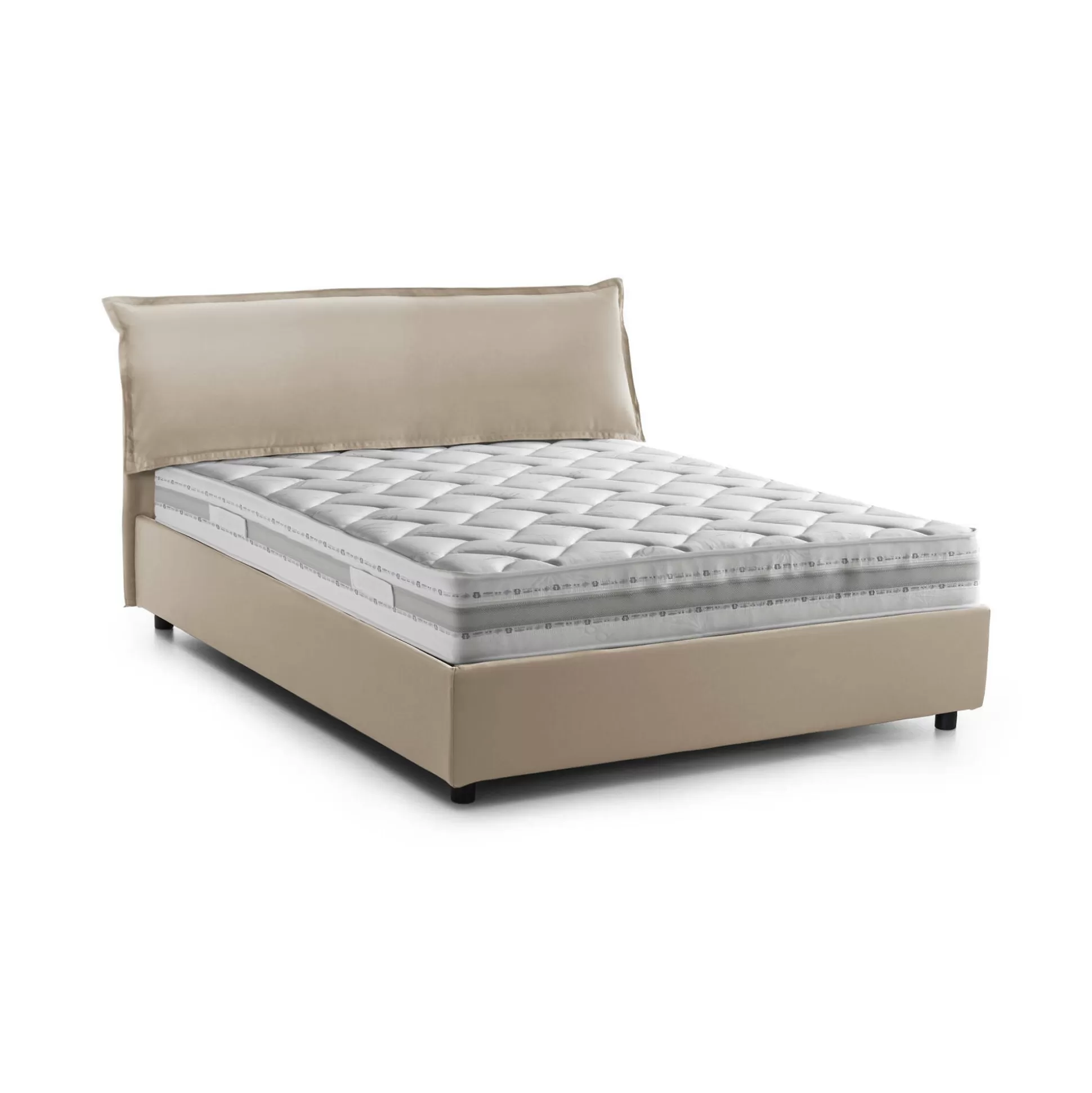 Dmora Letti Matrimoniali<Letto matrimoniale Aishia, con materasso Cm 160x200 incluso,