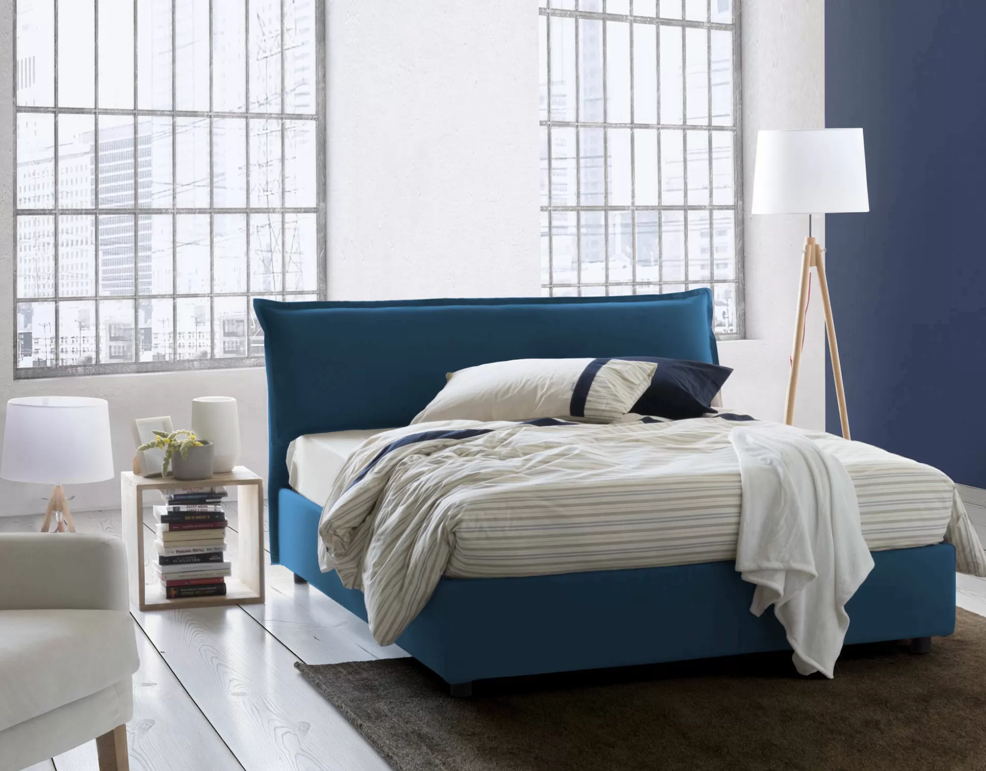 Dmora Letti Matrimoniali<Letto matrimoniale Aishia, con materasso Cm 160x200 incluso,