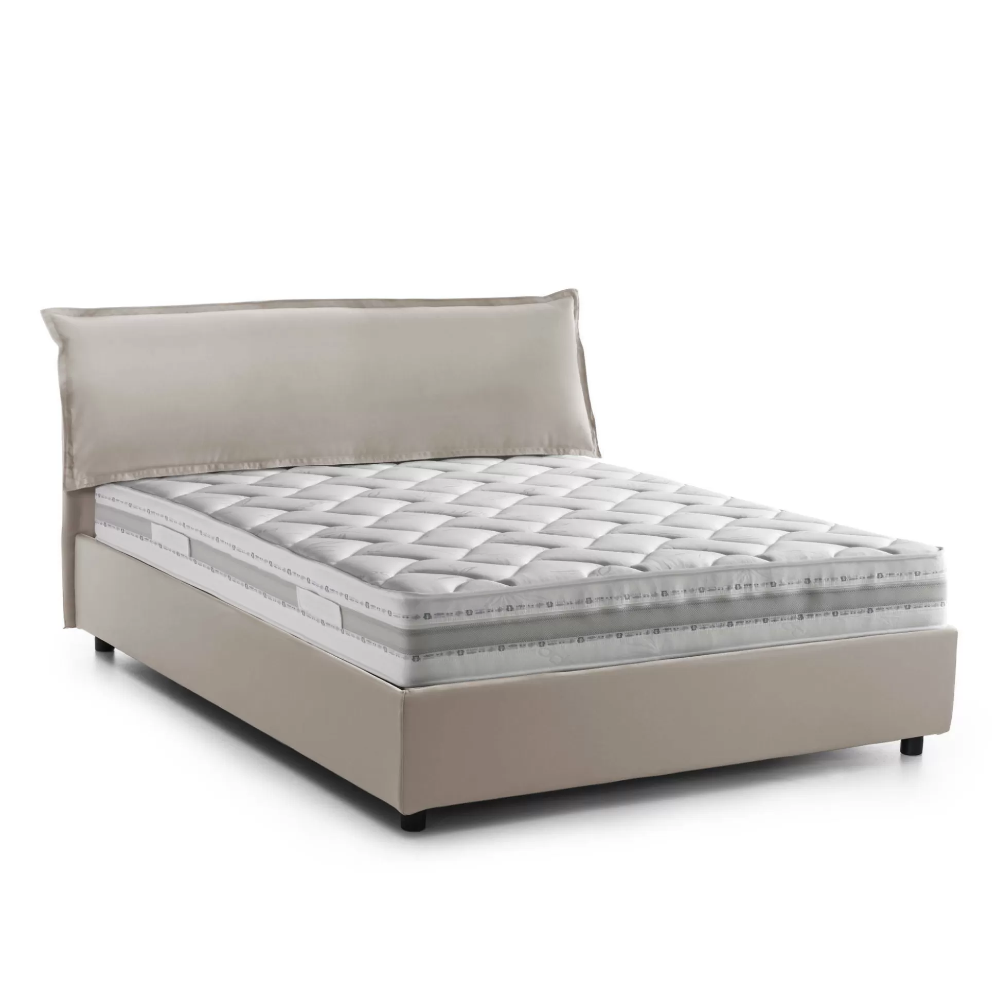 Dmora Letti Matrimoniali<Letto matrimoniale Aishia, con materasso Cm 160x200 incluso,