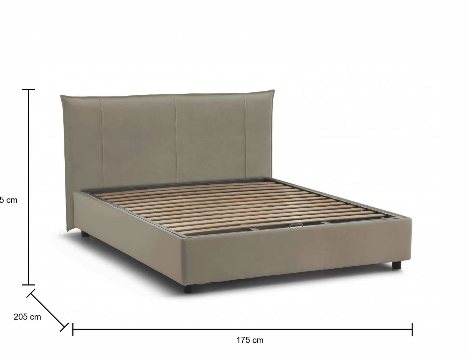 Dmora Letti Matrimoniali<Letto matrimoniale Akasha, adatto per materasso 160x190 cm,
