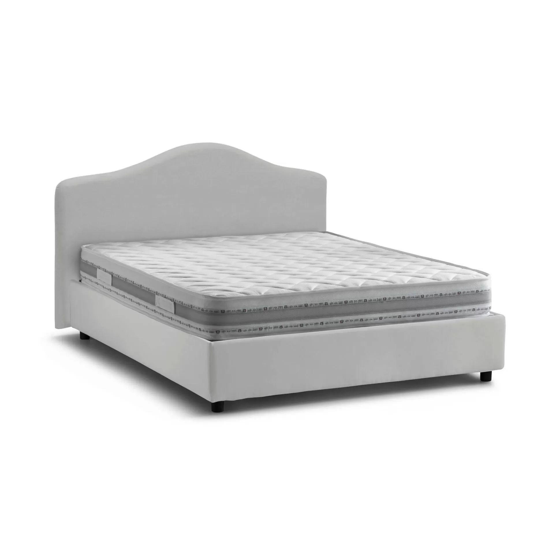 Dmora Letti Matrimoniali<Letto matrimoniale Akym, con materasso Cm 160x190 incluso,