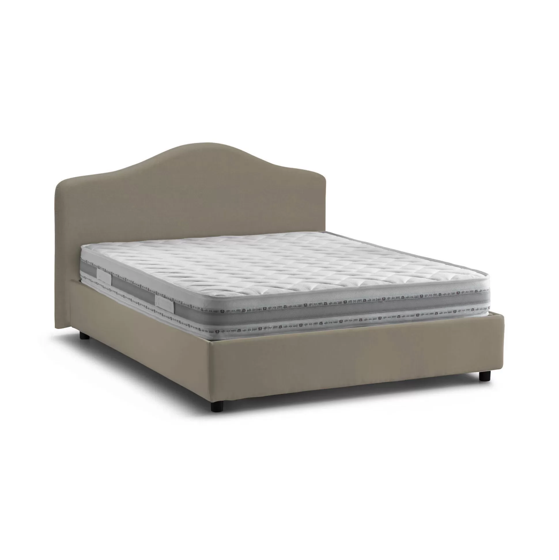 Dmora Letti Matrimoniali<Letto matrimoniale Akym, con materasso Cm 160x190 incluso,