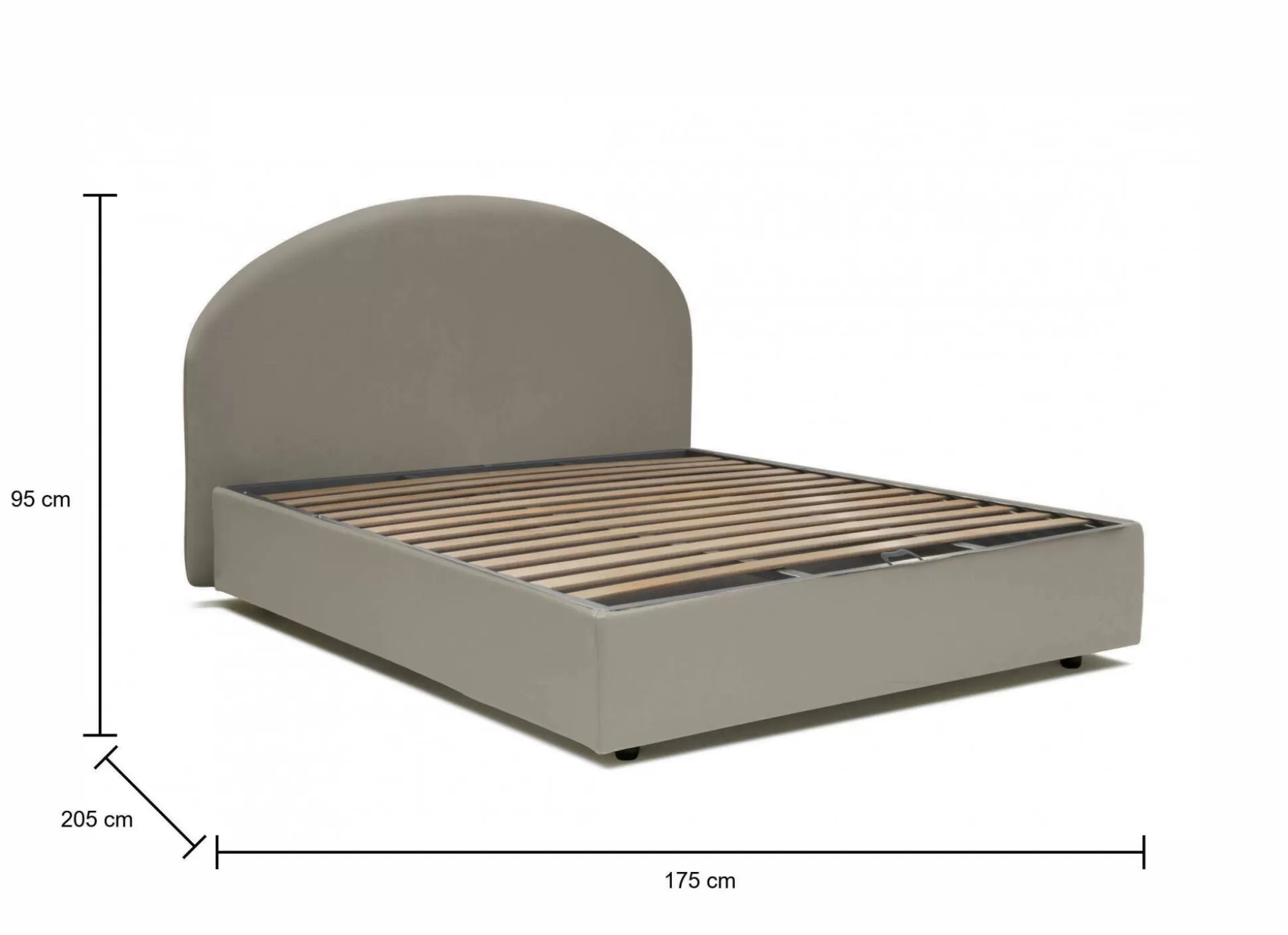 Dmora Letti Matrimoniali<Letto matrimoniale Alastorn, adatto per materasso Cm 160x190,