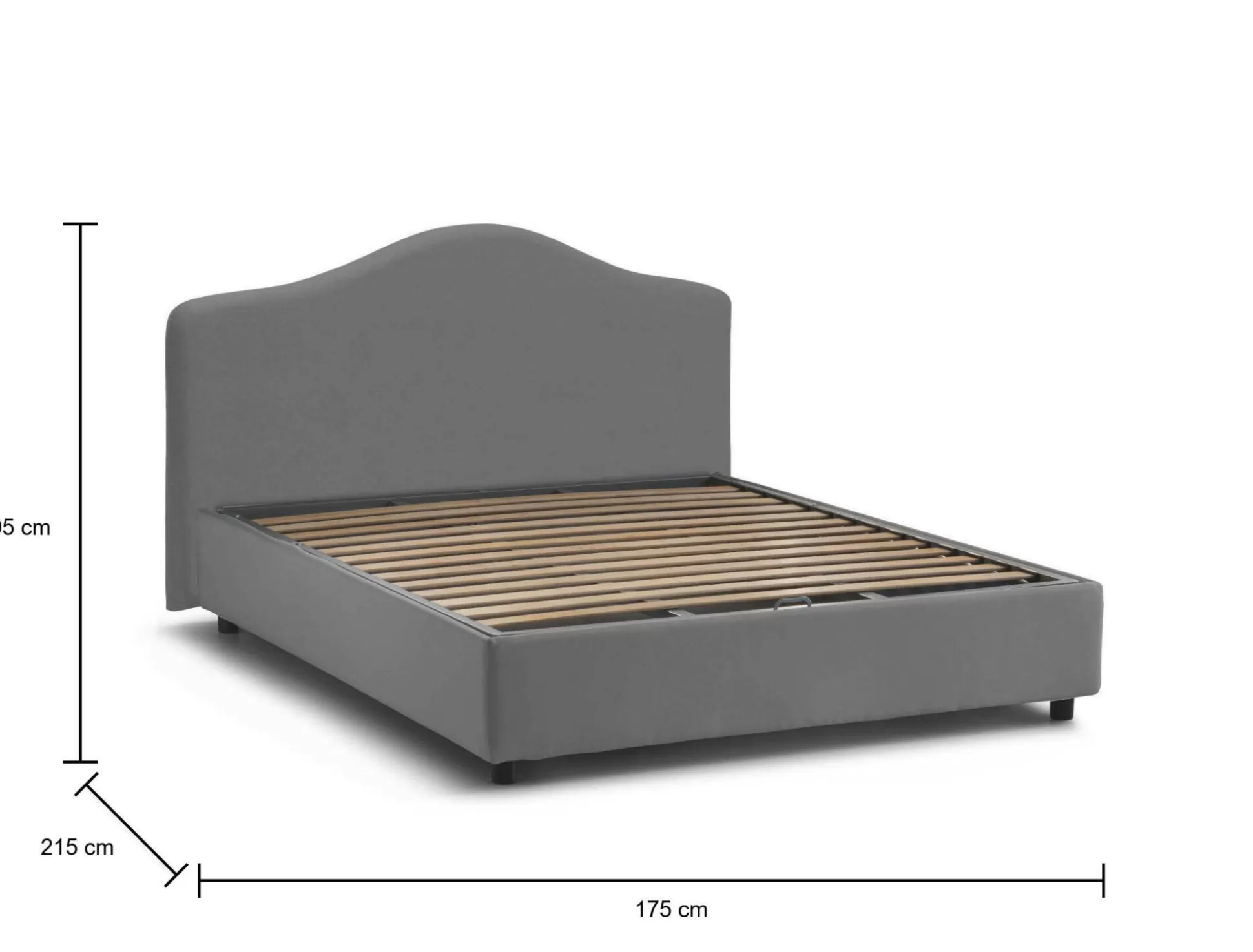 Dmora Letti Matrimoniali<Letto matrimoniale Alborella, adatto per materasso Cm 160x200,