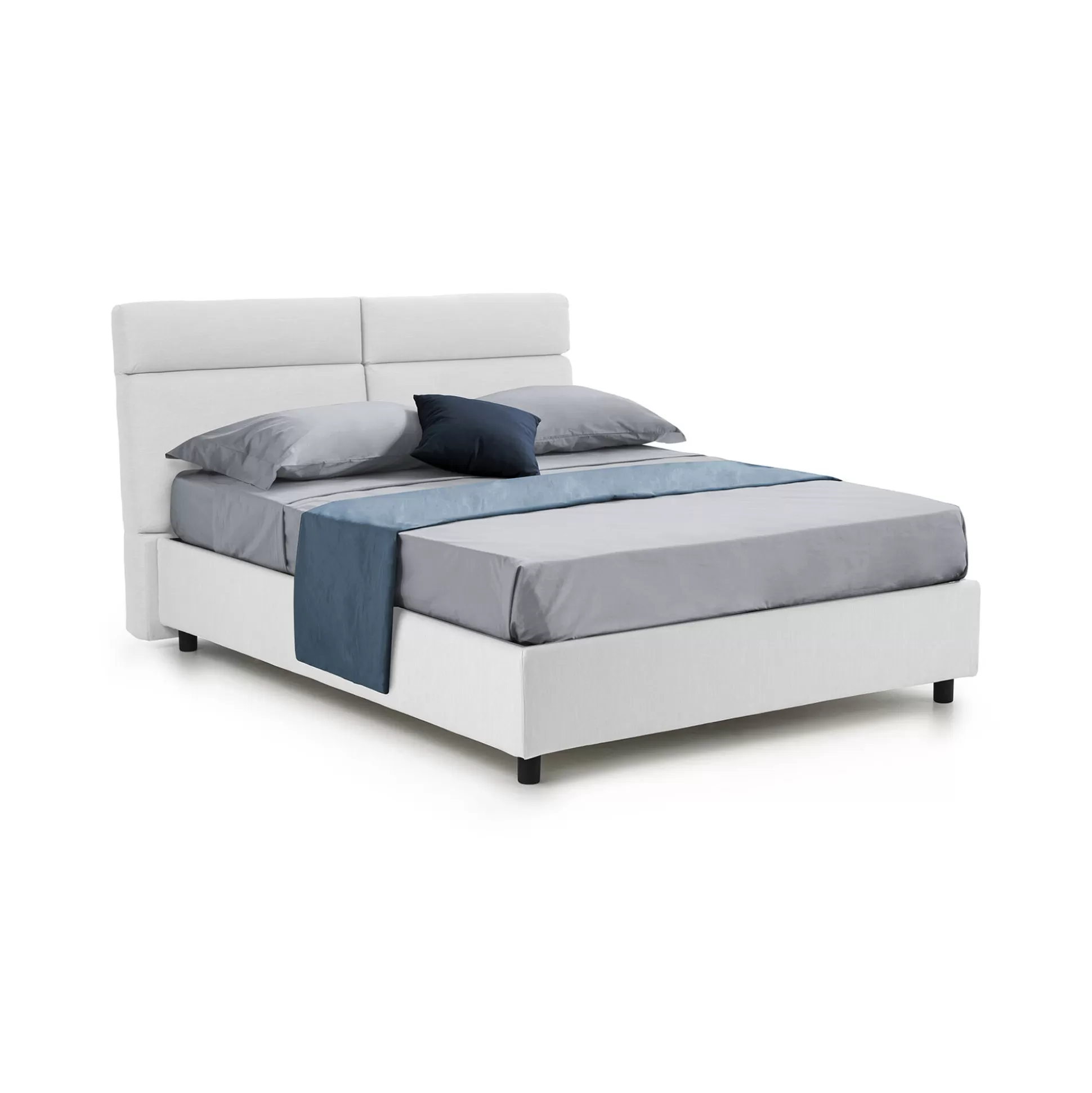 Dmora Letti Matrimoniali<Letto matrimoniale Alcatron, Adatto a materasso Cm 160x190,