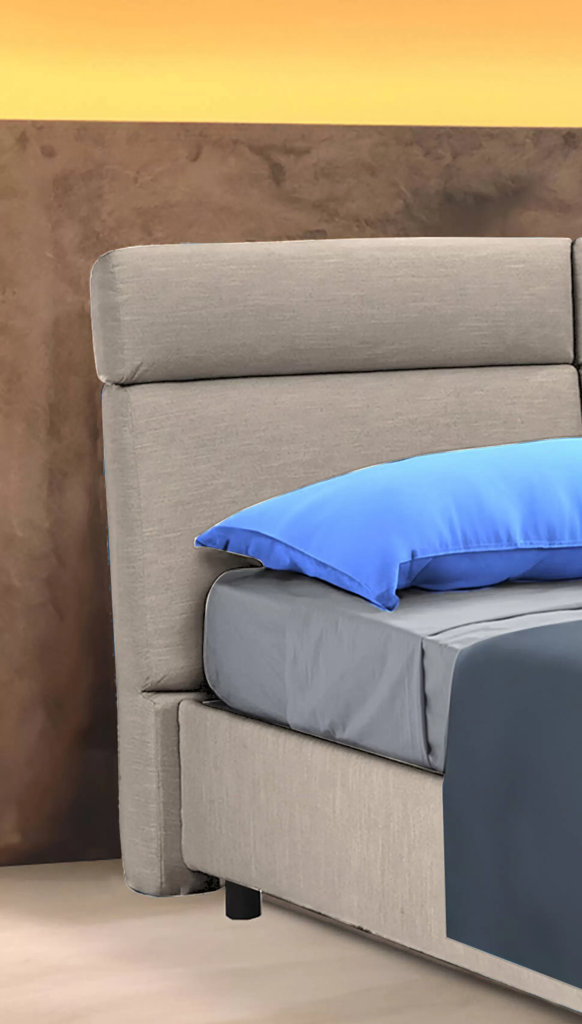 Dmora Letti Matrimoniali<Letto matrimoniale Alcatron, Adatto a materasso Cm 160x190,