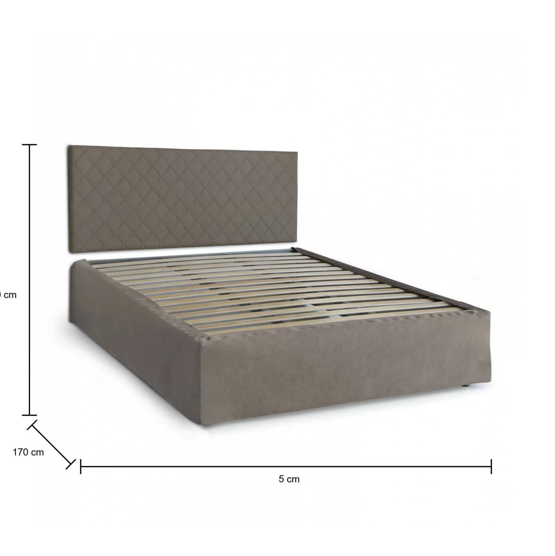 Dmora Letti Matrimoniali<Letto matrimoniale Alfredo, adatta a materasso da Cm 160x190,