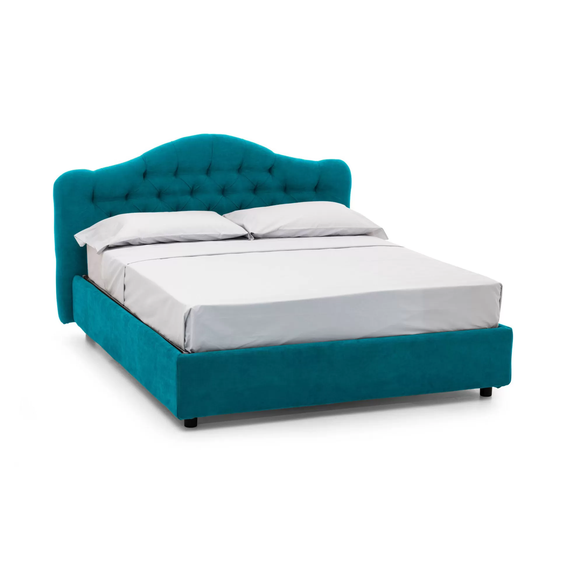 Dmora Letti Matrimoniali<Letto matrimoniale Allik, Con materasso Cm 160x190 incluso,