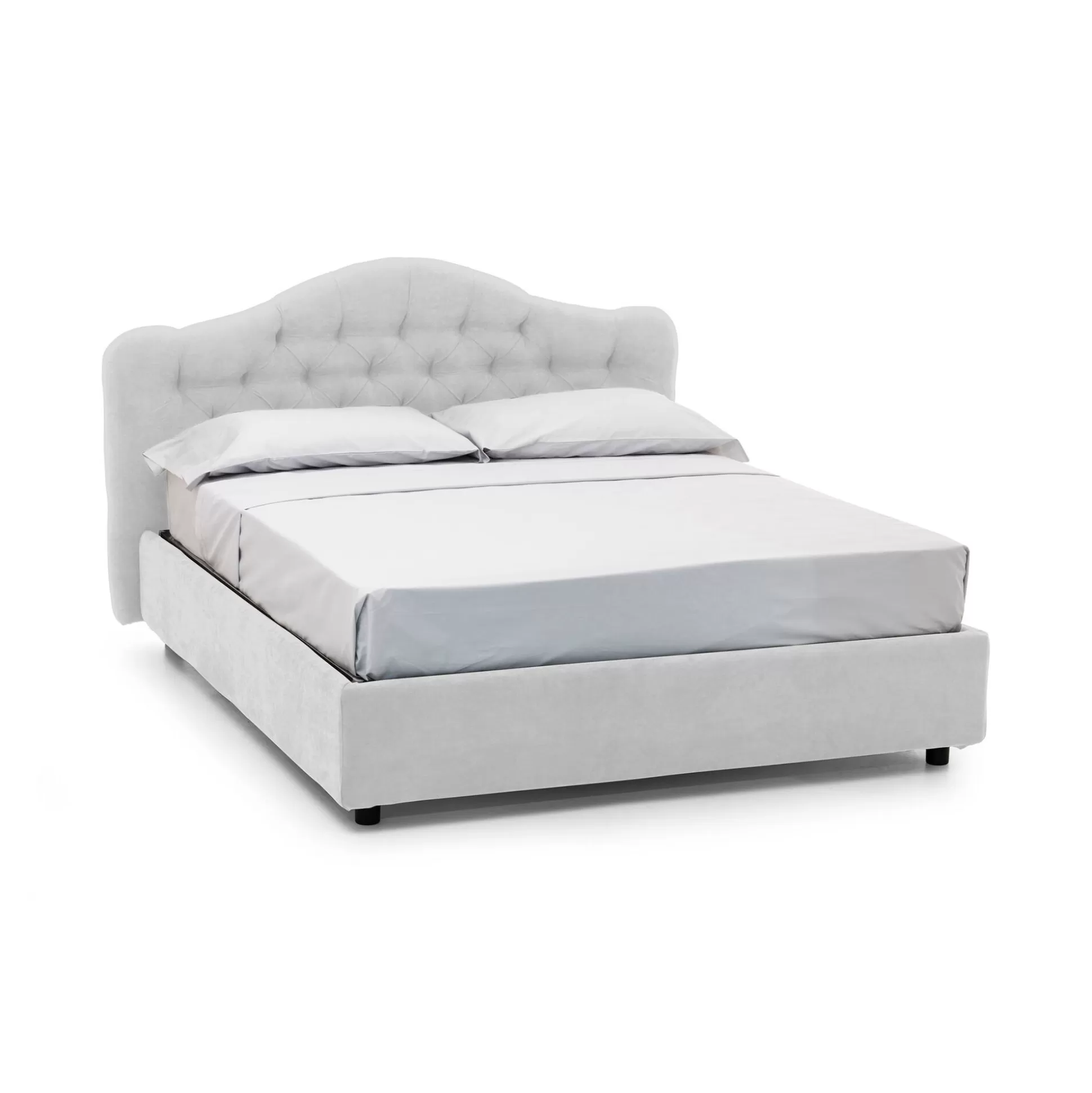 Dmora Letti Matrimoniali<Letto matrimoniale Allik, Con materasso Cm 160x190 incluso,